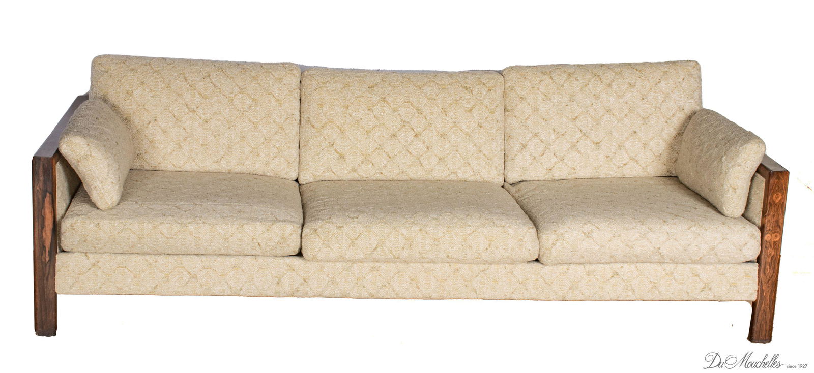 DANISH ROSEWOOD SOFA, H 26", W 85", D 33.5" (1 of 2)