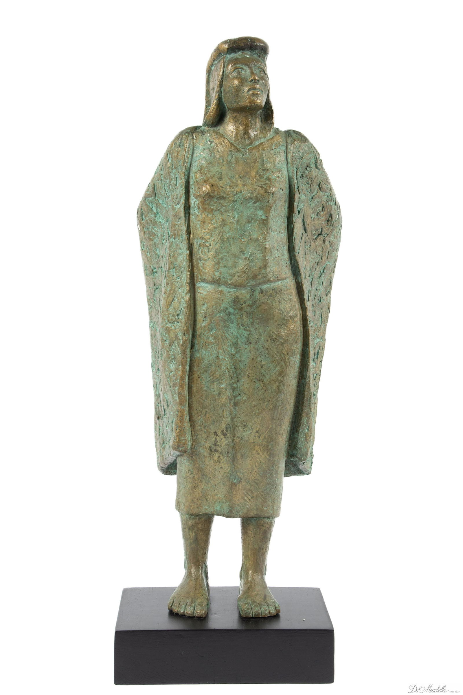 SIGNED BRONZE, 1986, H 19.75", W 7.5", D 4.5", SOUTHWEST WOMAN STANDING (1 of 4)