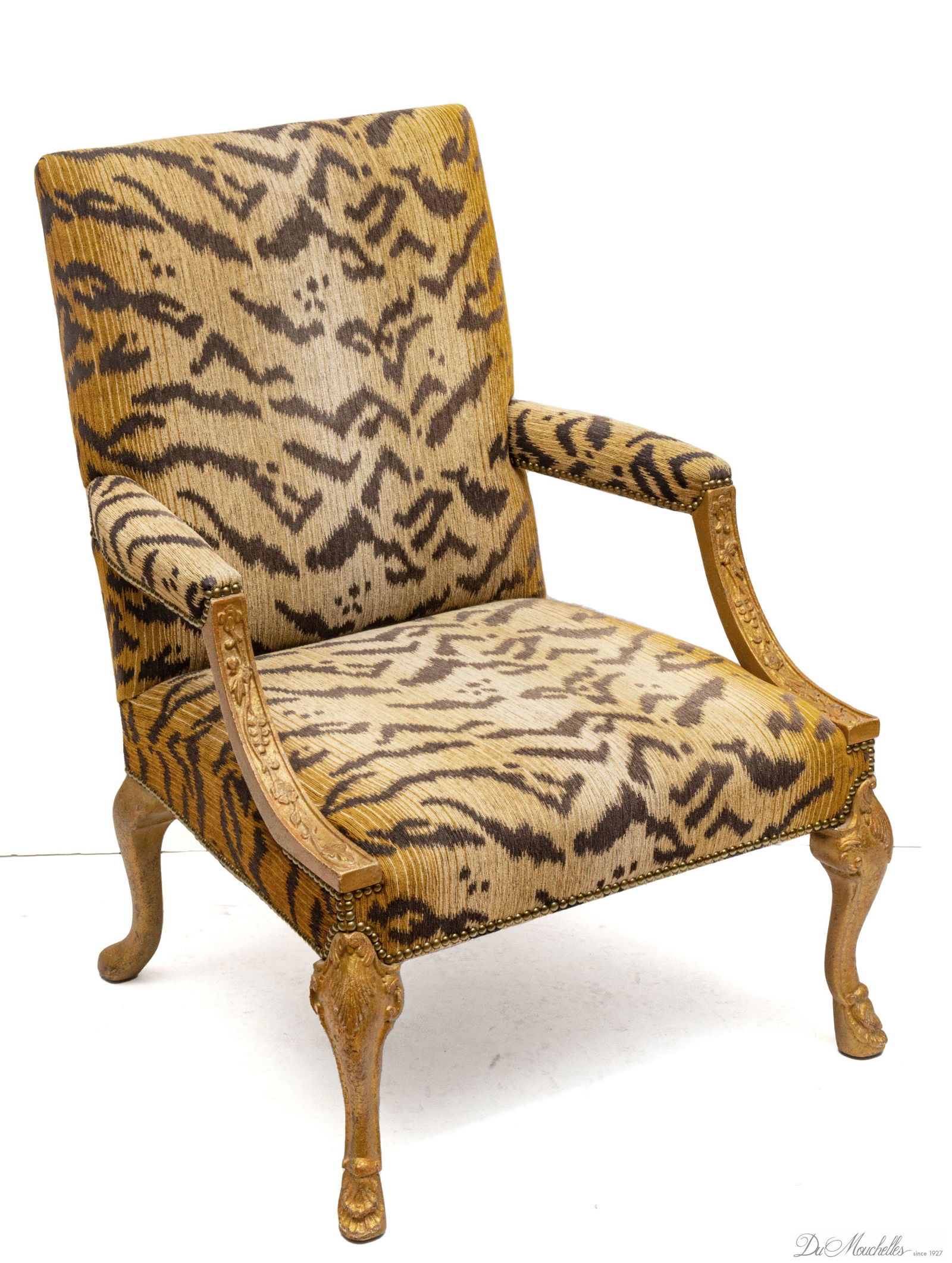 GEORGE II STYLE OPEN ARM  CHAIR C 1950 H (1 of 3)