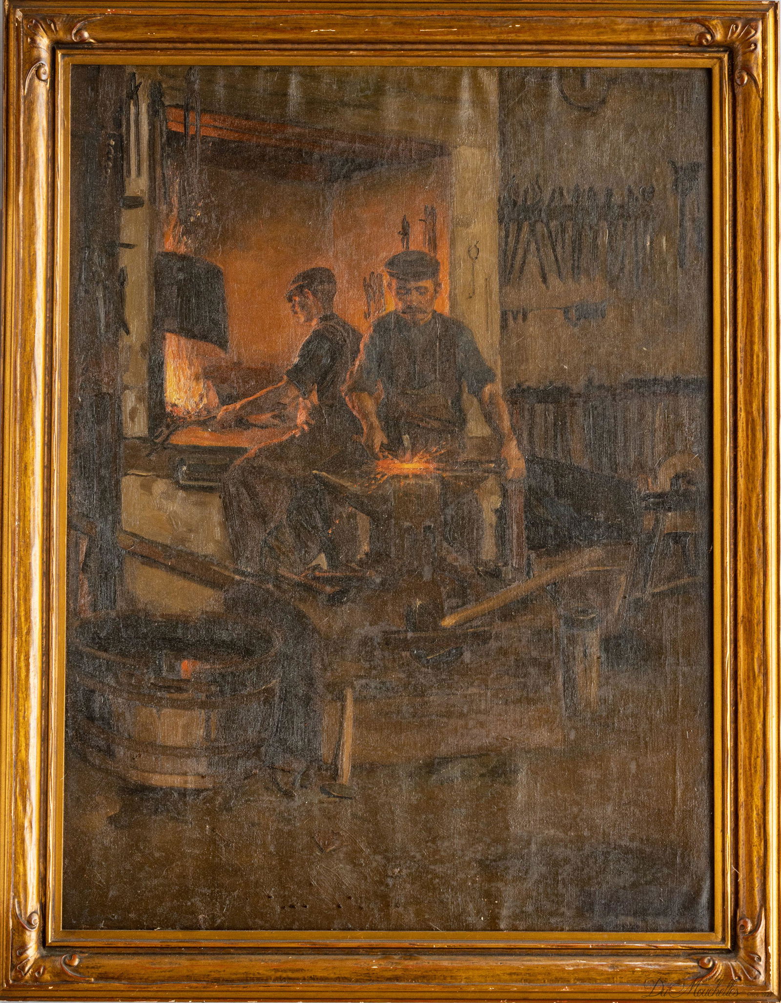 ERNEST DE NAGY (HUNGARIAN/AMERICAN 1881-1952) OIL ON CANVAS, EARLY 20TH C., H 31.5", W 24", (1 of 8)