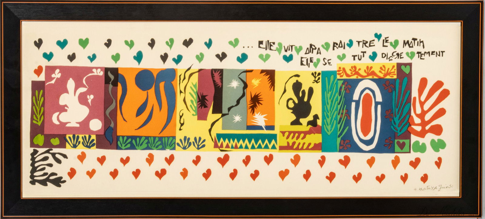 HENRI MATISSE (FRENCH, 1869-1954), LITHOGRAPH IN COLORS, 1951, H 12.5", W 32.5", MILLE ET UNE NUITS (1 of 4)