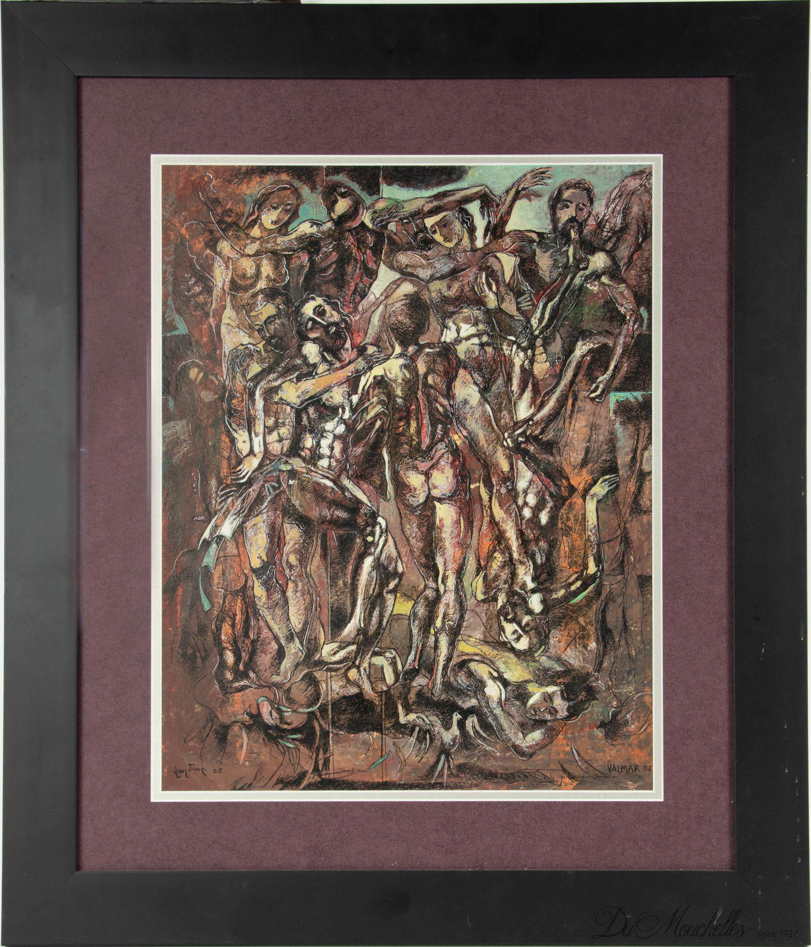 VALMAR (ARMENIAN, B. 1948), WATERCOLOR, GOUACHE, INK, AND GOLD LEAF ON PAPER, H 19.5", W 15.25" (1 of 5)