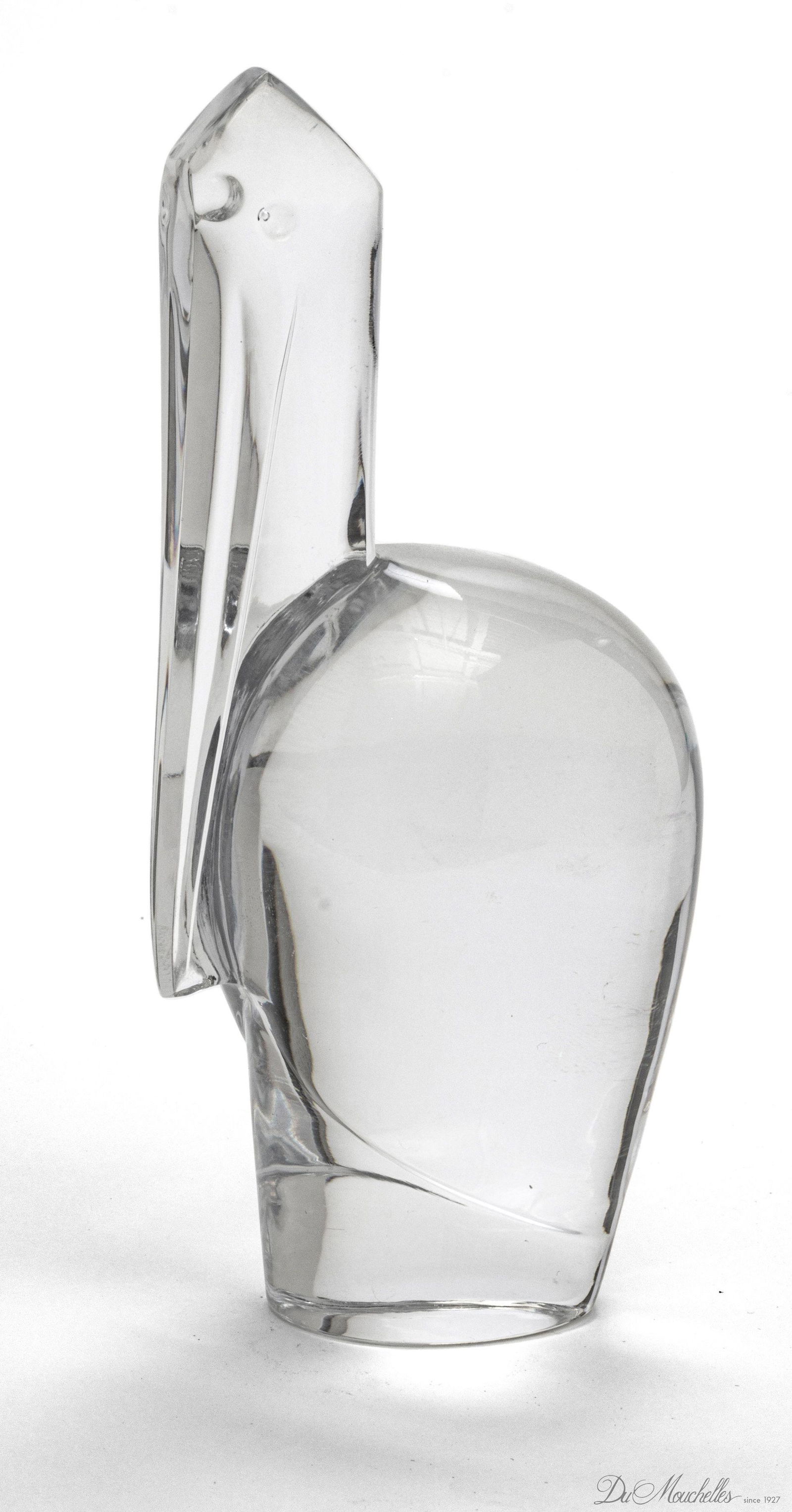 BACCARAT CRYSTAL PELICAN FIGURINE, H 6.5" (1 of 3)