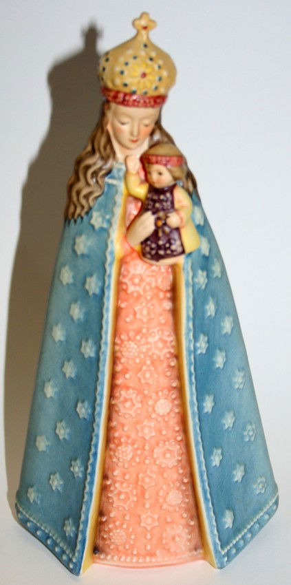 HUMMEL 'SUPREME PROTECTION' PORCELAIN FIGURINE: HUMMEL 'SUPREME PROTECTION' PORCELAIN FIGURINE, SIGNED, 1984, H 9":signed and dated Aug. 29, 1987; In celebration of the 75th Anniversary of the birth of Sister M.I. Hummel, 1909-1984;