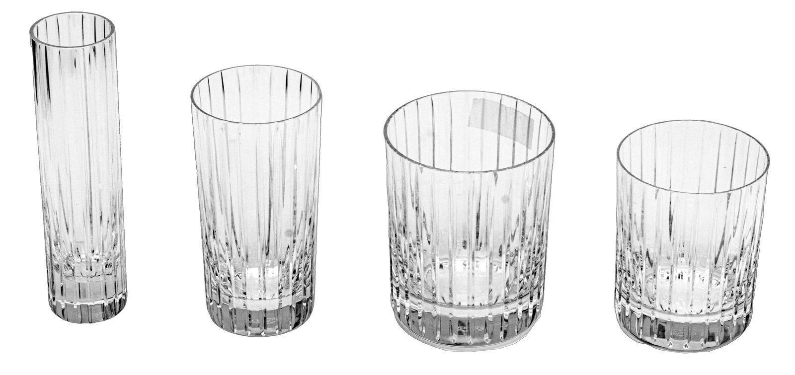 BACCARAT (CO.) (FRENCH, ESTABLISHED 1764) HARMONIE PATTERN GLASSES, 30 PCS. H 5.5-7" (1 of 2)