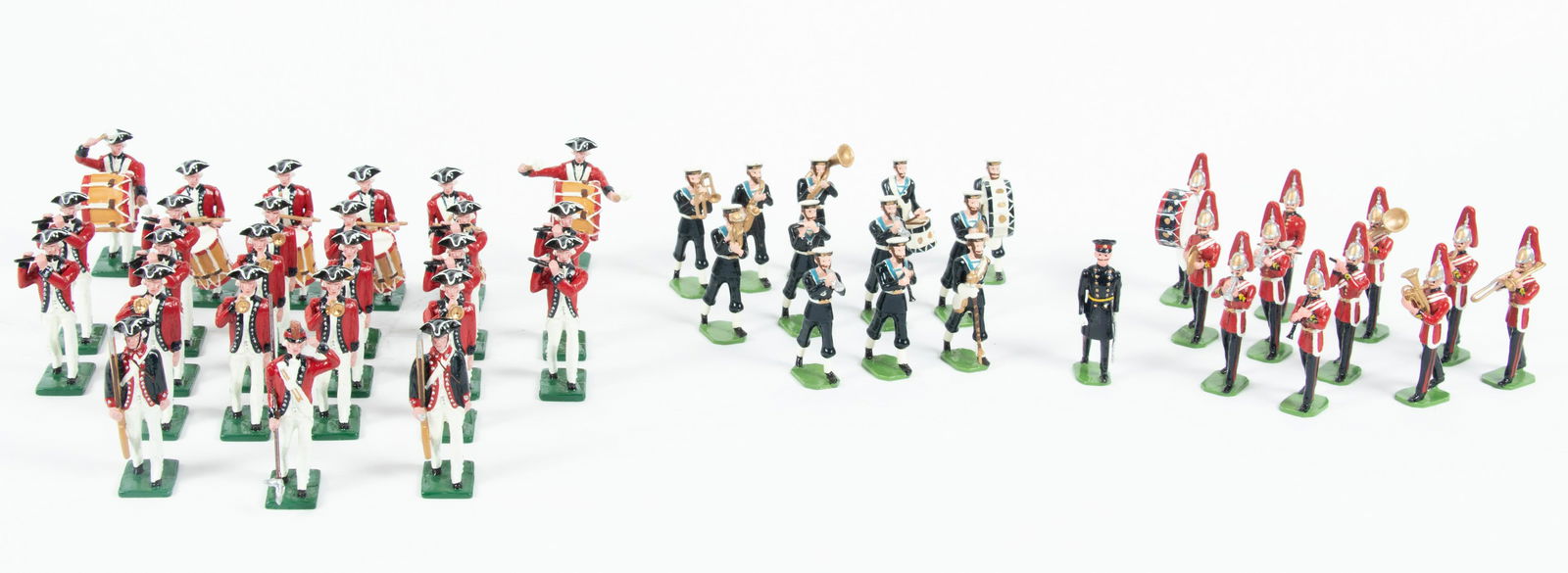 DUCAL AND U.S. MILITARY MINIATURES PAINTED PEWTER SOLDIERS, LATE 20TH, 49 PCS., H 2.25" (EACH) (1 of 4)
