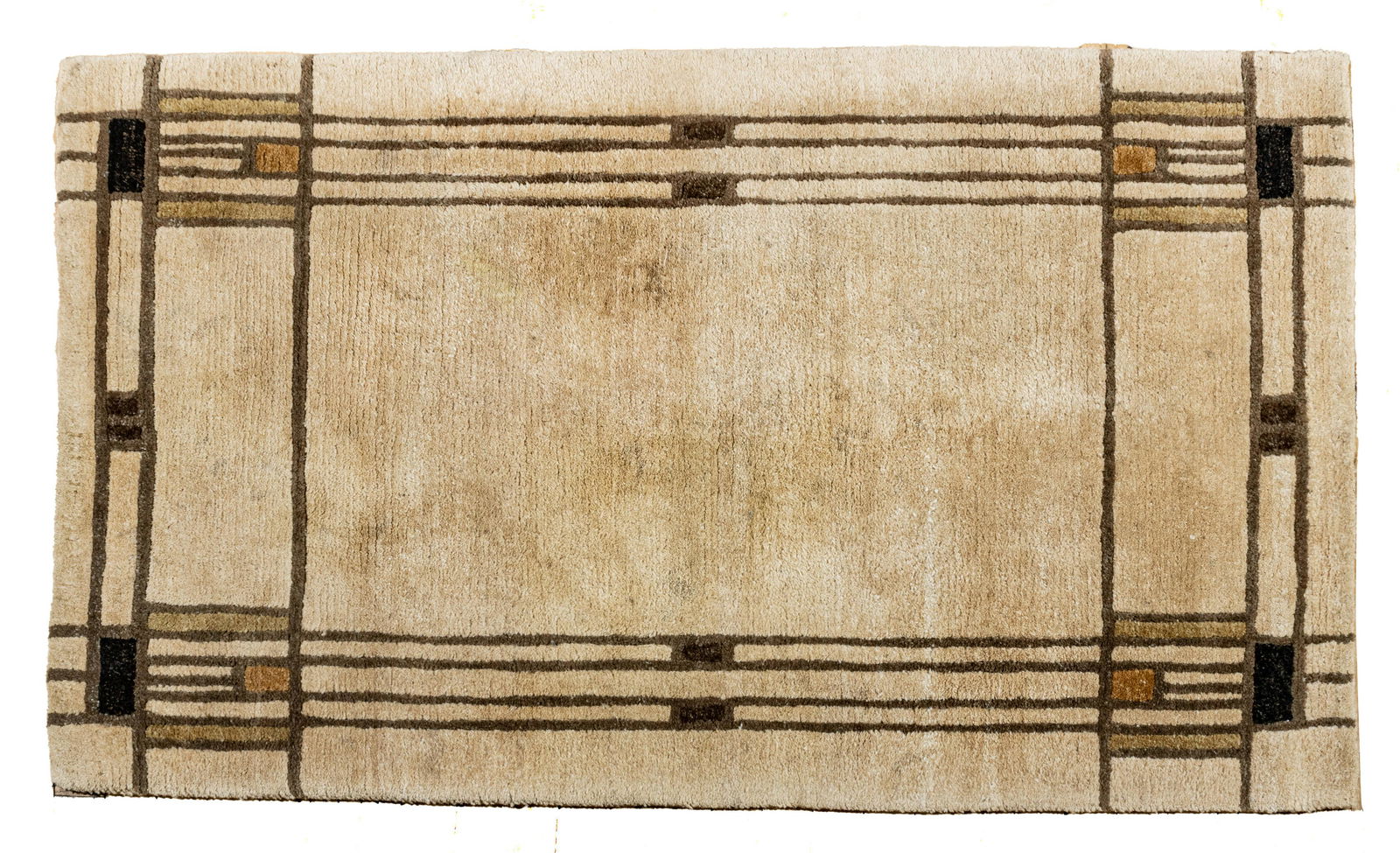 CONTEMPORARY TUFENKIAN WOOL RUG, W 3' 2", L 4' 10" (1 of 2)
