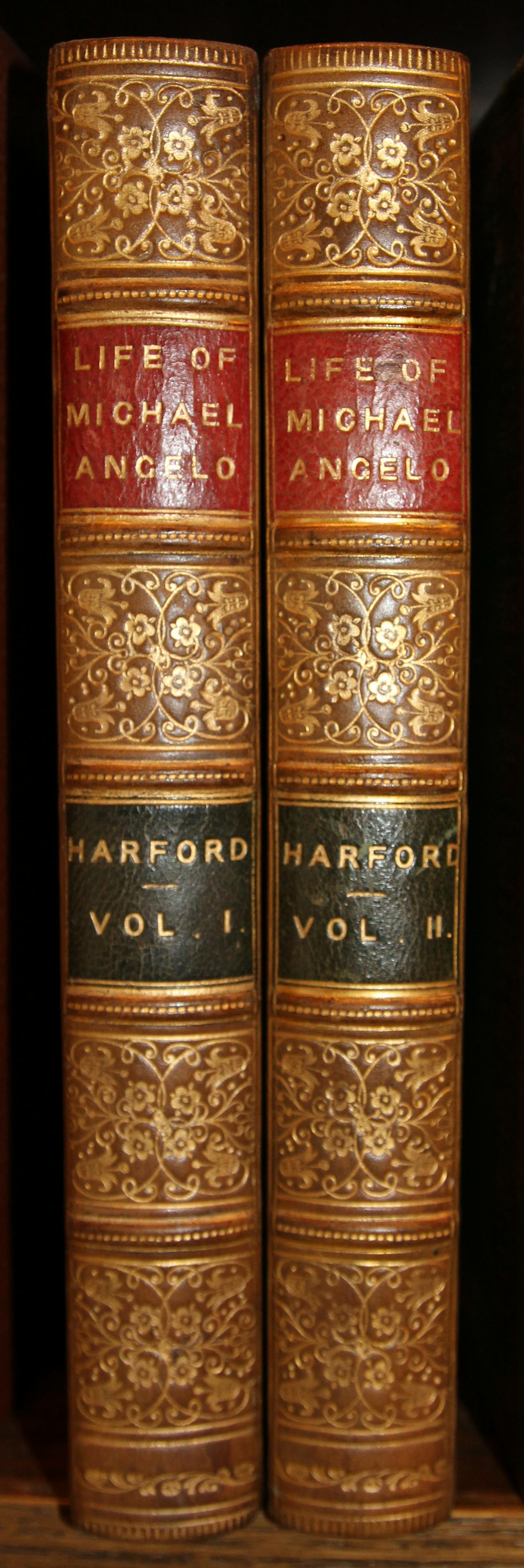 THE LIFE OF MICHAEL ANGELO BUONARROTI BY JOHN S. HARFORD, 1857, TWO VOLUMES (1 of 2)