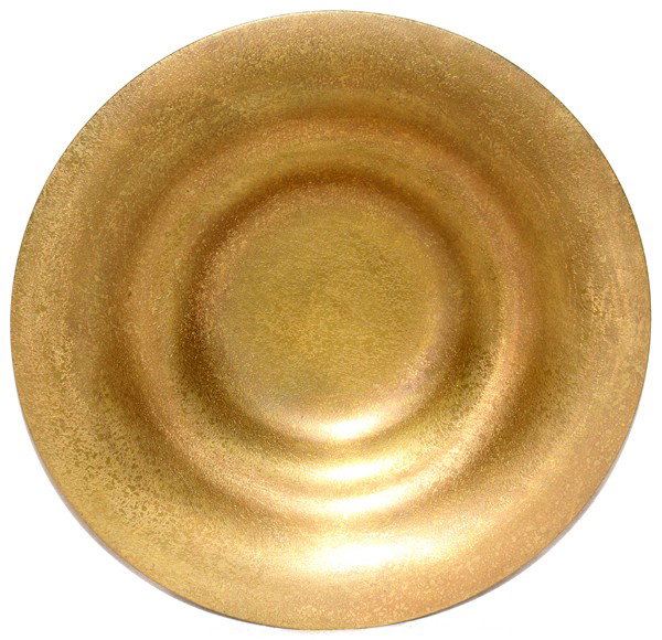 TIFFANY STUDIOS, NEW YORK SPUN METAL DISH, : TIFFANY STUDIOS, NEW YORK SPUN METAL DISH, DIA 9":Stamped "Tiffany Studios/New York/1708" at the rim (see additional photo). Estate of George H. Gowen, Ottawa Hills, Ohio