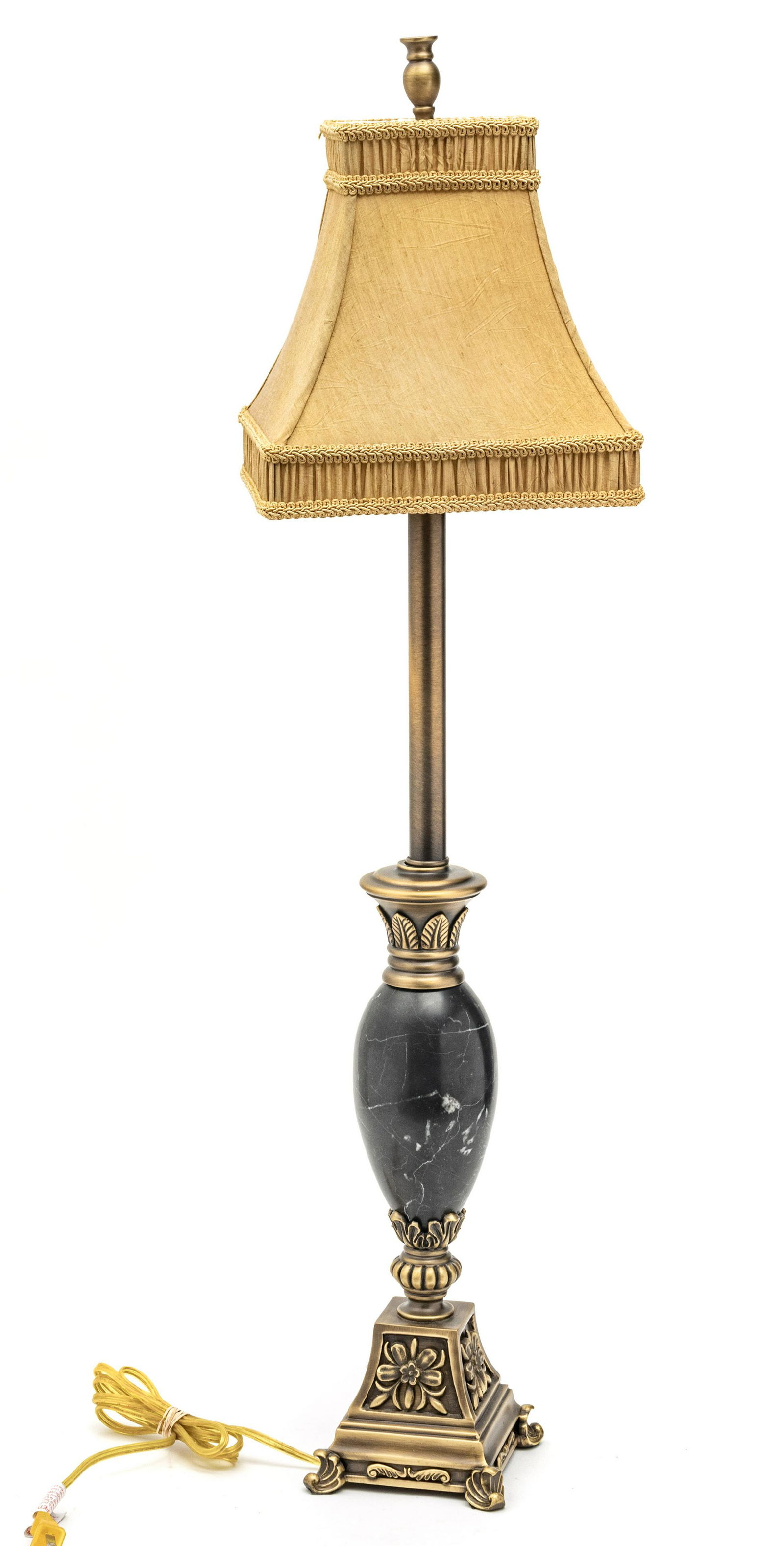 MAITLAND SMITH BLACK MARBLE TABLE LAMP H 38": MAITLAND SMITH BLACK MARBLE TABLE LAMP H 38" .