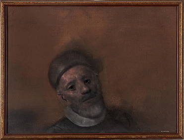 RAFAEL CORONEL (MEXICAN, 1932-2019) OIL ON CANVAS, H 18" W 24" RETRATO #4 (1 of 6)