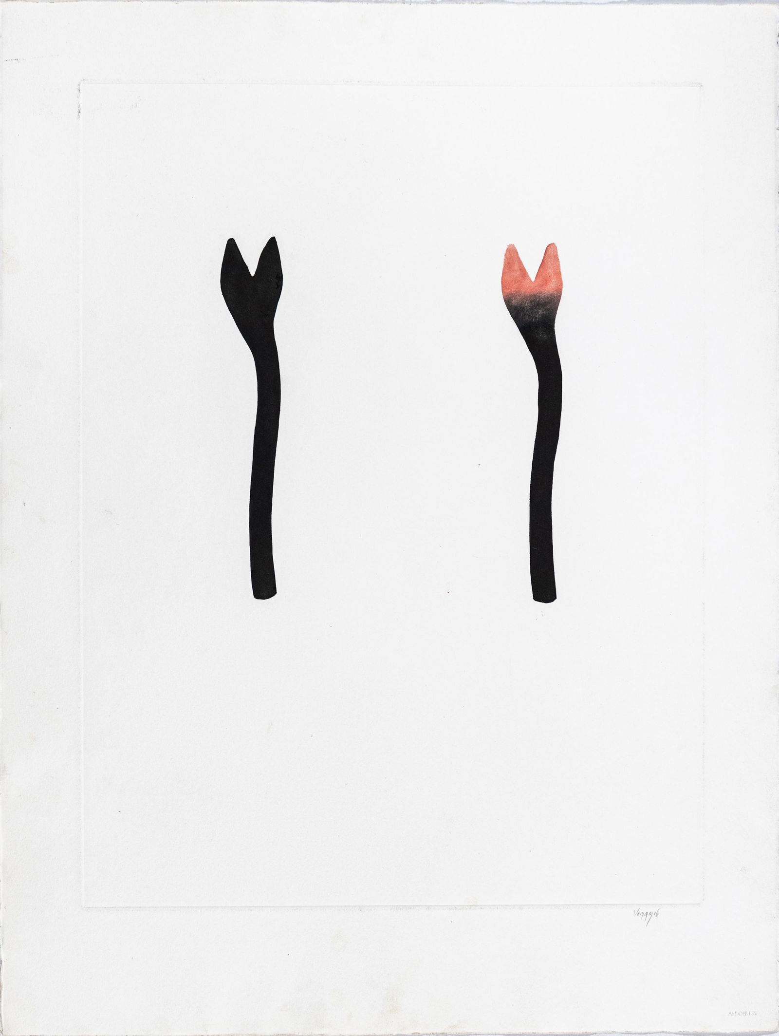 LOIS LANE (NEW YORK, B. 1948) AQUATINT AND ETCHING ON BFK RIVES PAPER, H 23.75" W 17.35" UNTITLED, # (1 of 6)