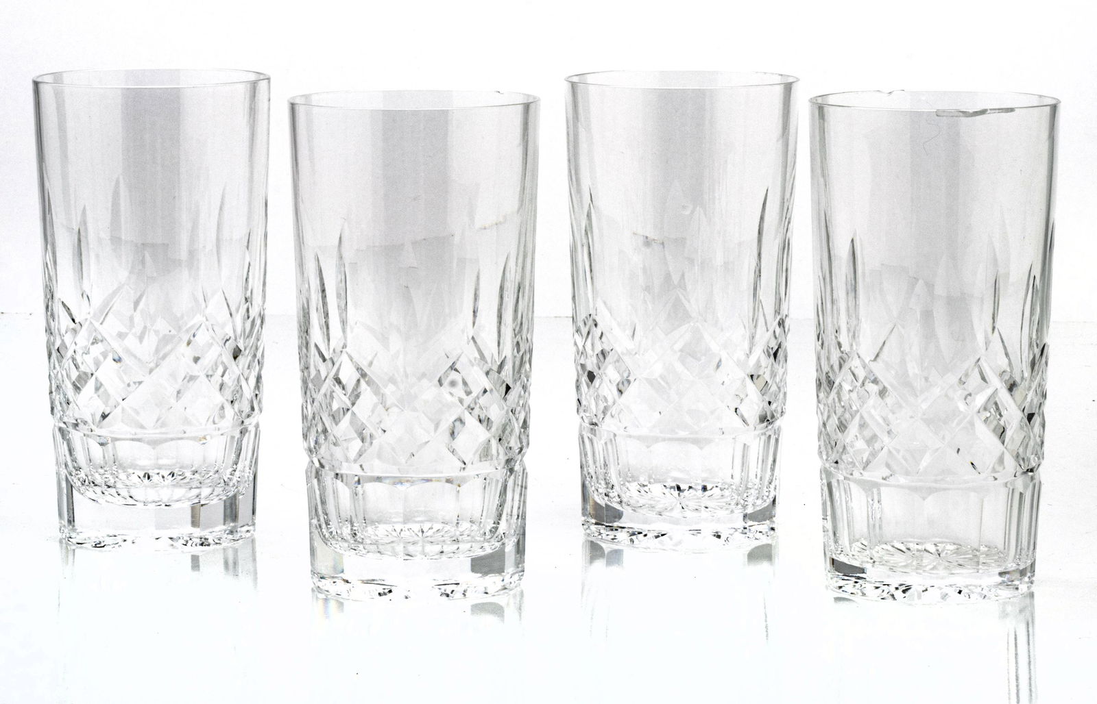 WATERFORD 'LISMORE' CUT CRYSTAL WATER GLASSES, 10 PCS., H 5.5", DIA 3" (1 of 3)