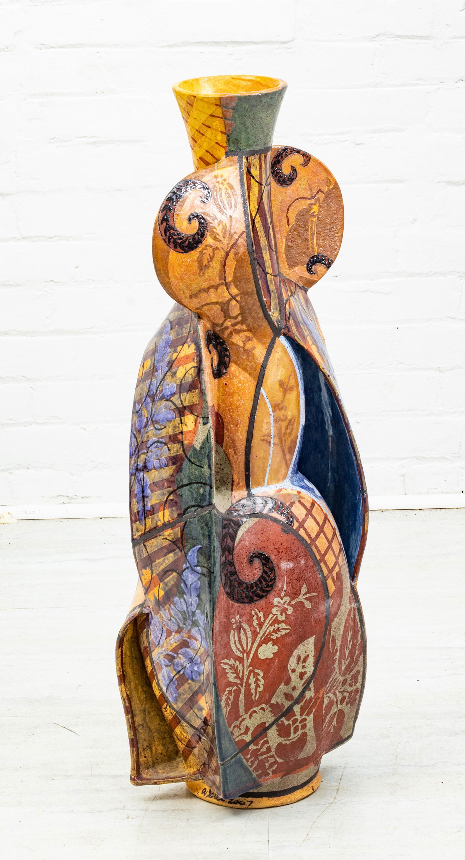 ANDREA GILL (AMERICAN, B. 1948) CERAMIC VESSEL, 2007, H 34.5", W 13" (1 of 7)