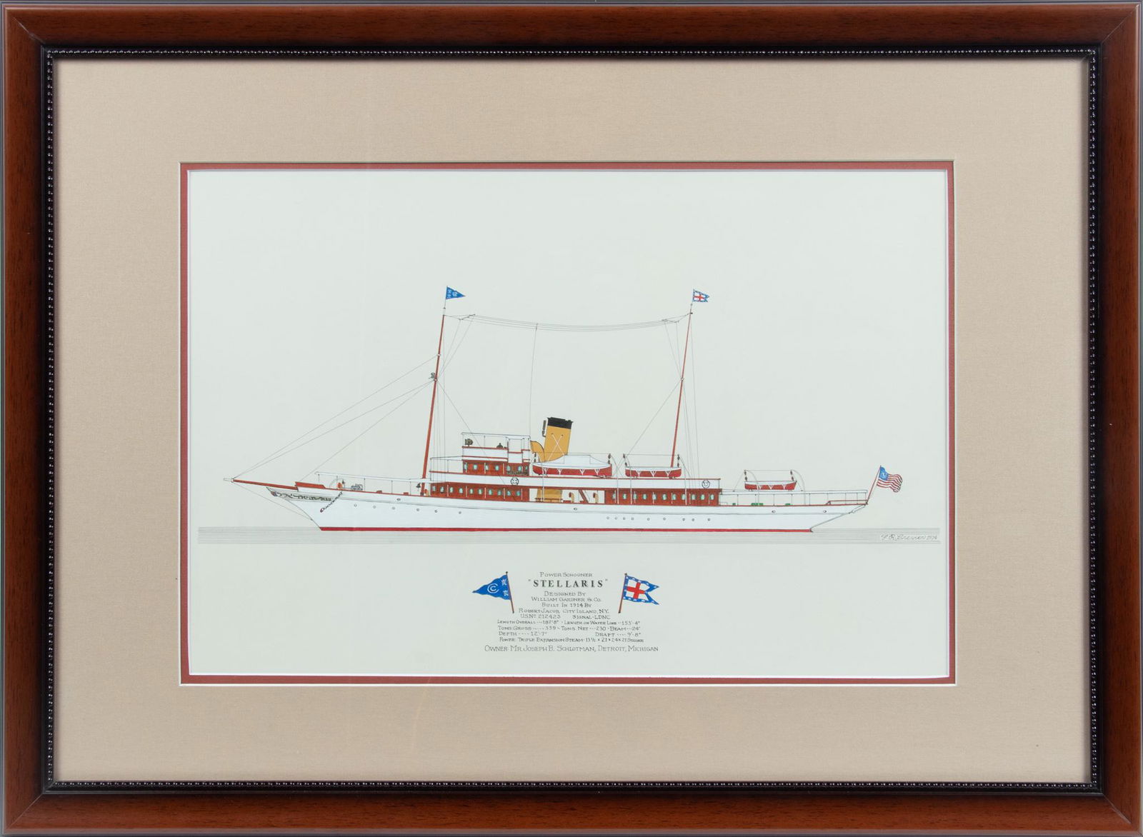 FRANK R. CREVIER, (AMERICAN, 1910-1987), INK AND GOUACHE ON PAPER, 1974, H 13.75", W 21.75", (1 of 4)