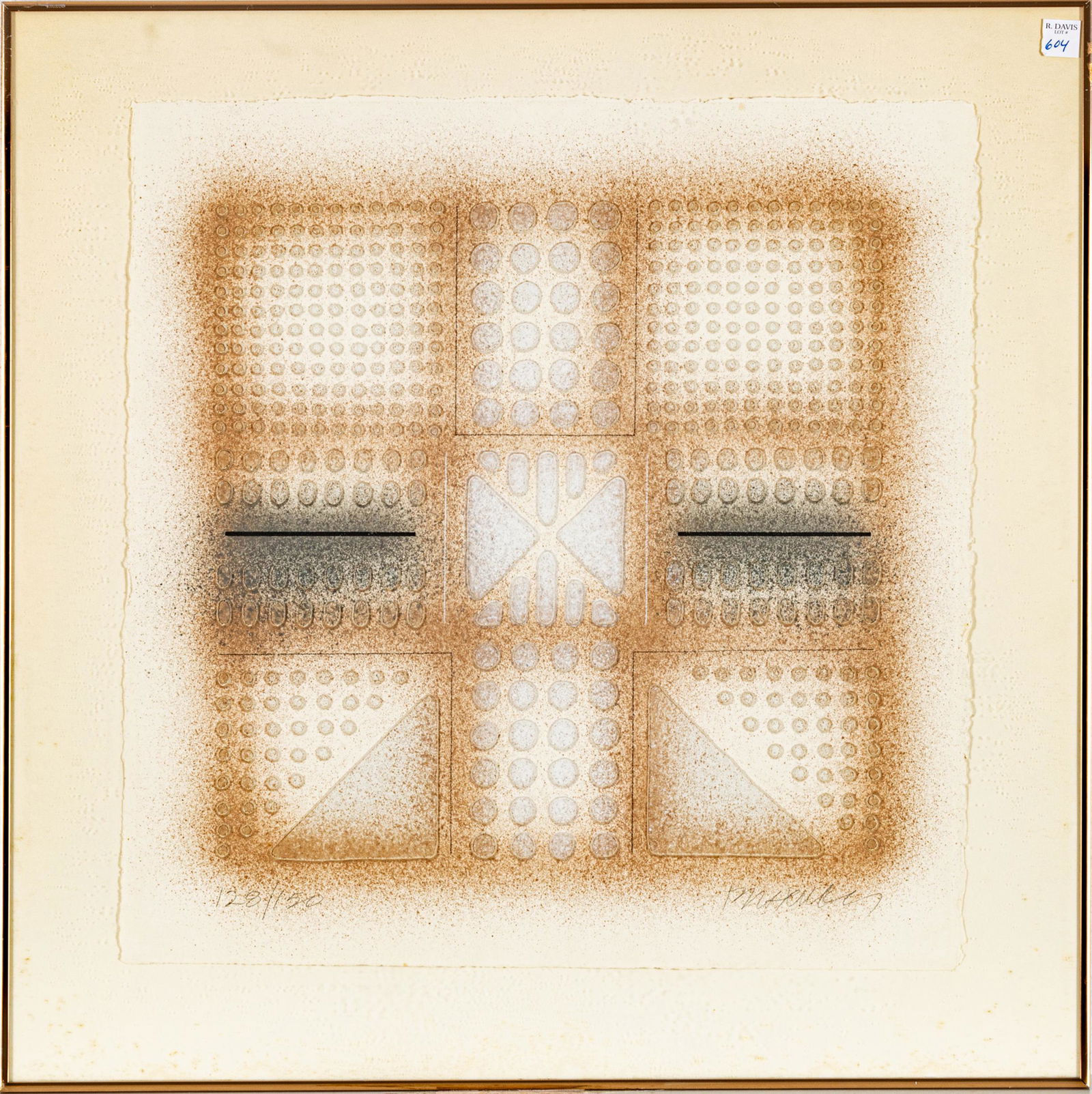 PAUL MAXWELL (AMERICAN, 1915-2015) EMBOSSED PAPER WITH PIGMENT, H 23.5", W 22.5", UNTITLED ABSTRACT (1 of 5)