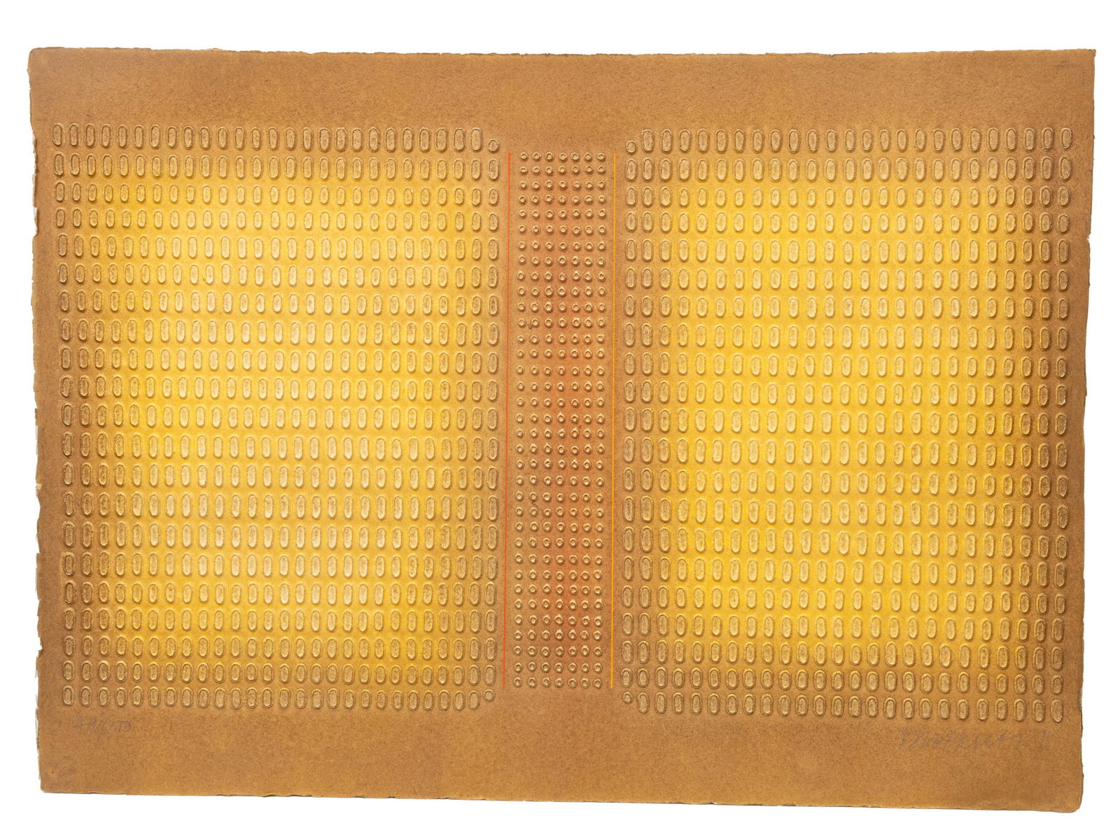 PAUL E. MAXWELL (AMERICAN, 1925-2015) CAST RELIEF ON PAPER, UNTITLED ABSTRACT (1 of 3)