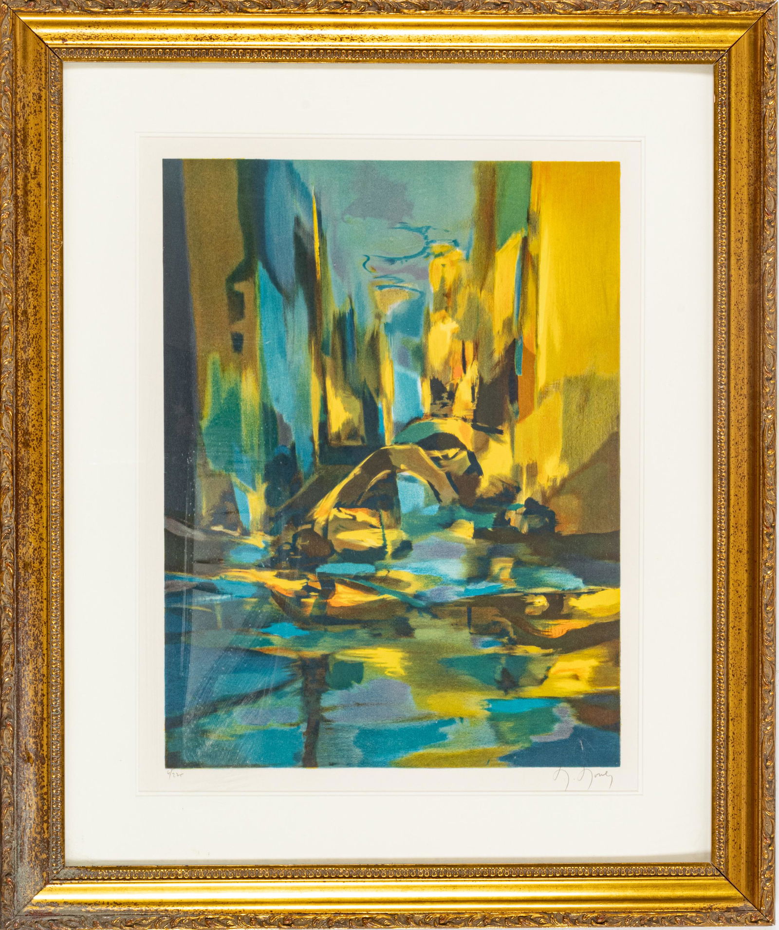MARCEL MOULY (FRENCH, 1918-2008) COLOR LITHOGRAPH ON PAPER, H 23.75", W 18", UNTITLED LANDSCAPE (1 of 5)