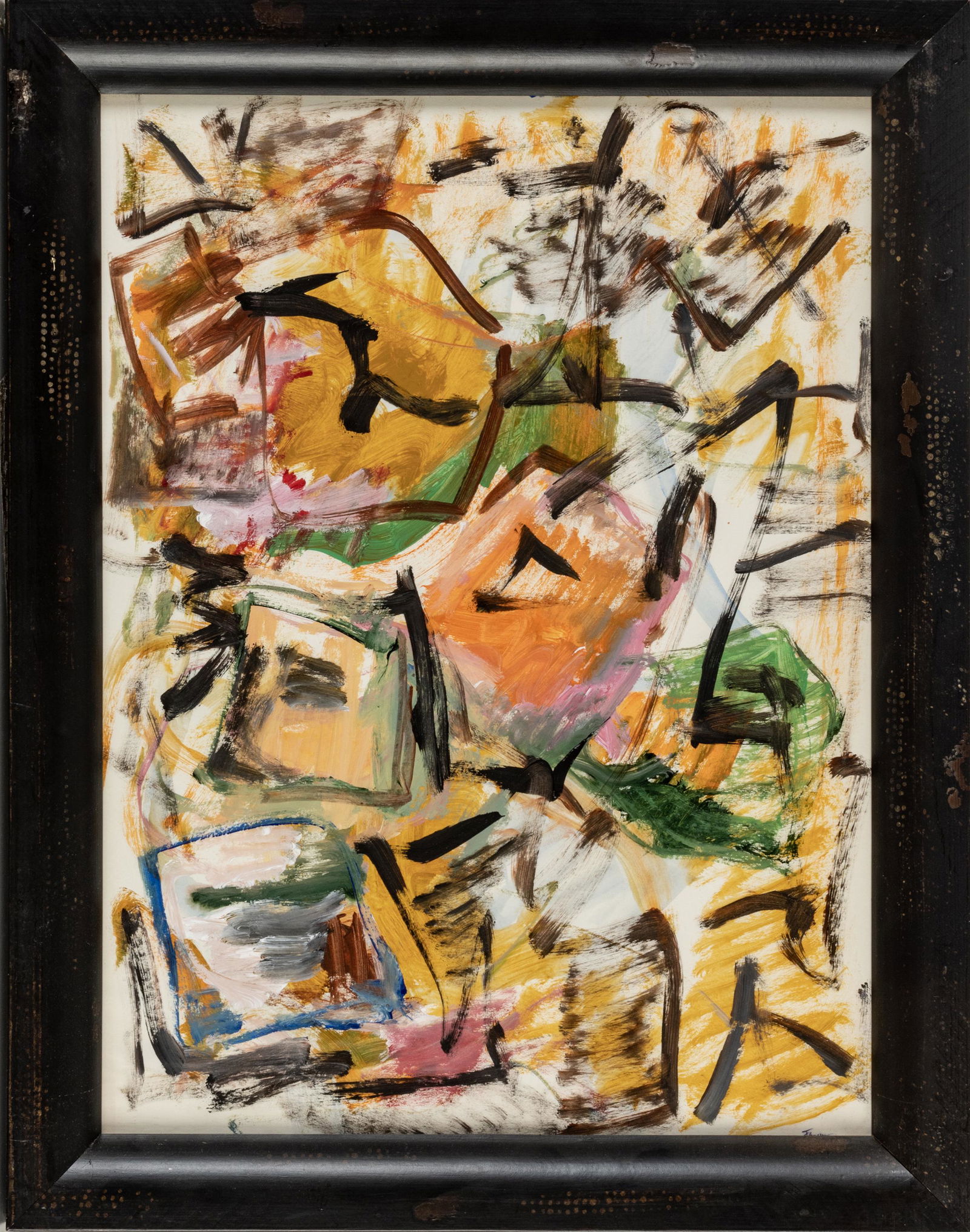 JACK FAXON (AMERICAN, 1936-2020), WATERCOLOR ON PAPER, H 24", W 17", BOLD COLORS (1 of 3)