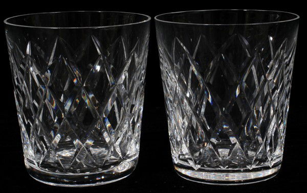 WATERFORD 'KINSALE' CRYSTAL OLD FASHION'S: WATERFORD 'KINSALE' CRYSTAL OLD FASHIONED GLASSES, EIGHT, H 3 1/2":