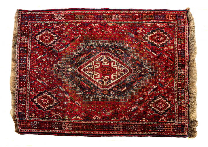 SHIRAZ ORIENTAL RUG W 4' L 4'8" (090412) on Sep 15, 2022 DuMouchelles in MI