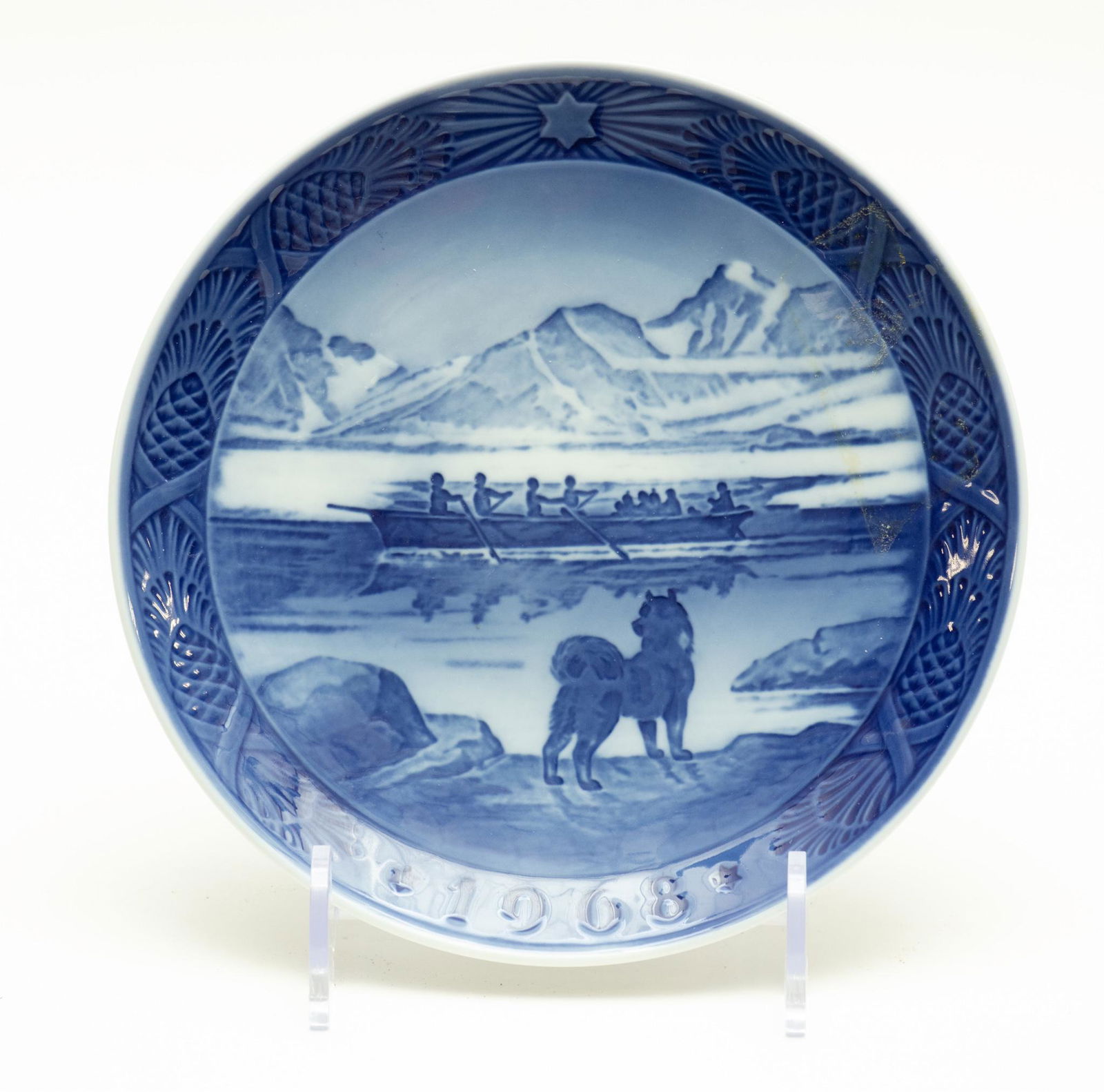 1968 'LAST UMIAK ARTIC DOG & BOAT 7"PLATE (1 of 2)