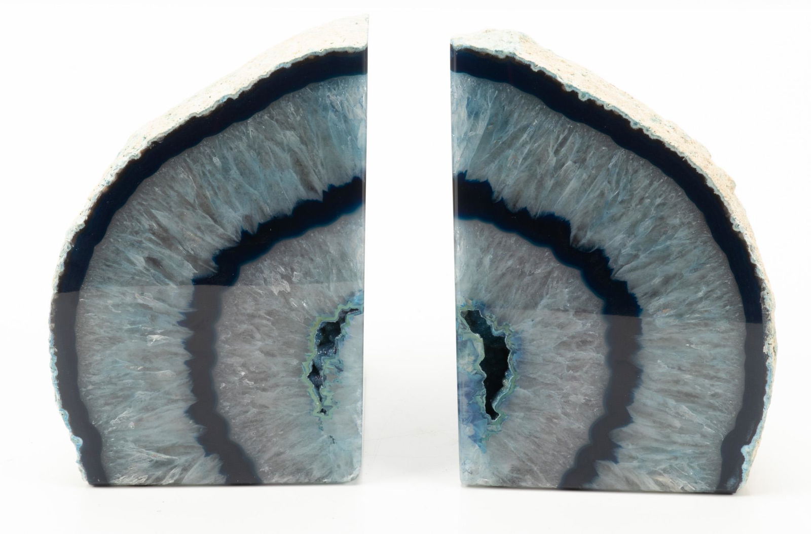 SEPTARIAN PETRIFIED STONE BOOKENDS, 1 PAIR H 6" (1 of 3)