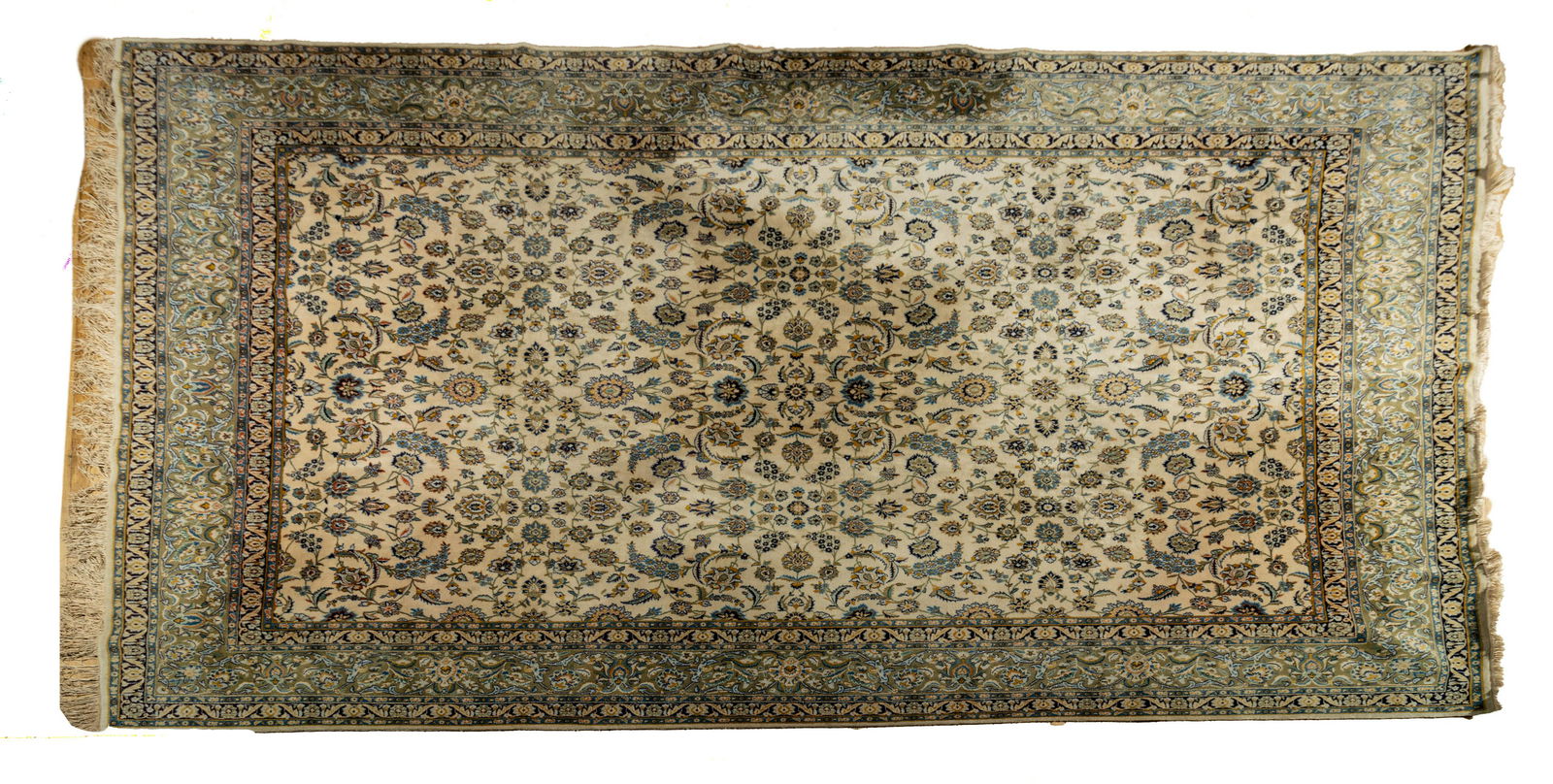 PERSIAN HANDWOVEN WOOL RUG, ISPHAN DESIGN, W 10', L 14' (1 of 3)