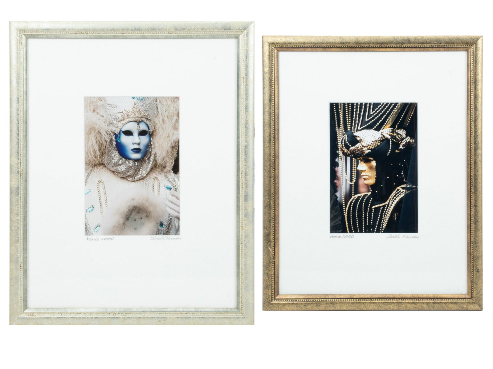 Brook Hanson, (British, 1964-2014), Pair of Photographs, “Venice, 2000”: BROOK HANSON, (BRITISH, 1964-2014), PAIR OF PHOTOGRAPHS, "VENICE, 2000" Signed. Matted and framed. Provenance: an Ann Arbor, MI private collector.