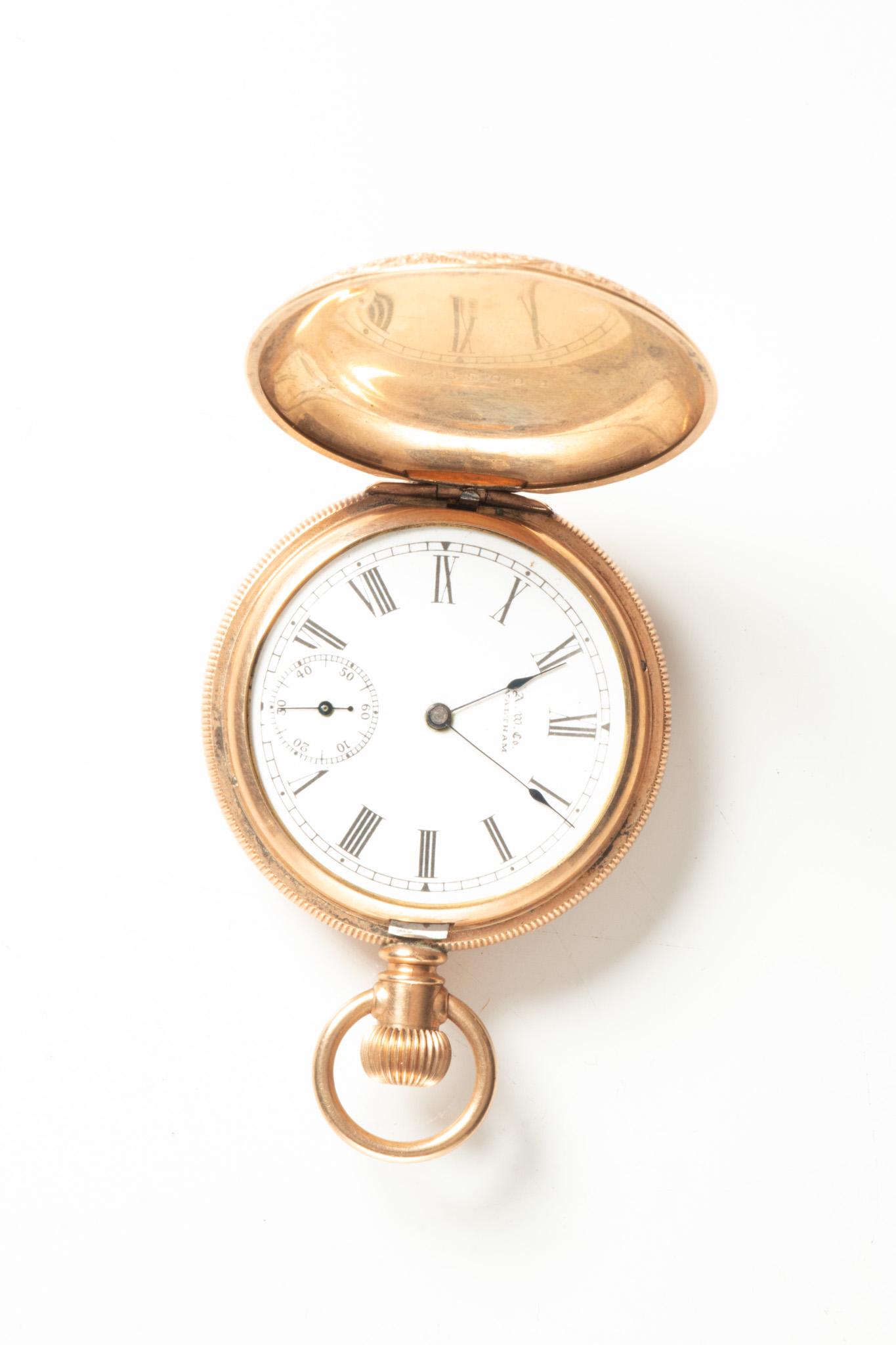 Waltham Gold Filled Pocket Watch, Dia. 1.9’’ (1 of 8)