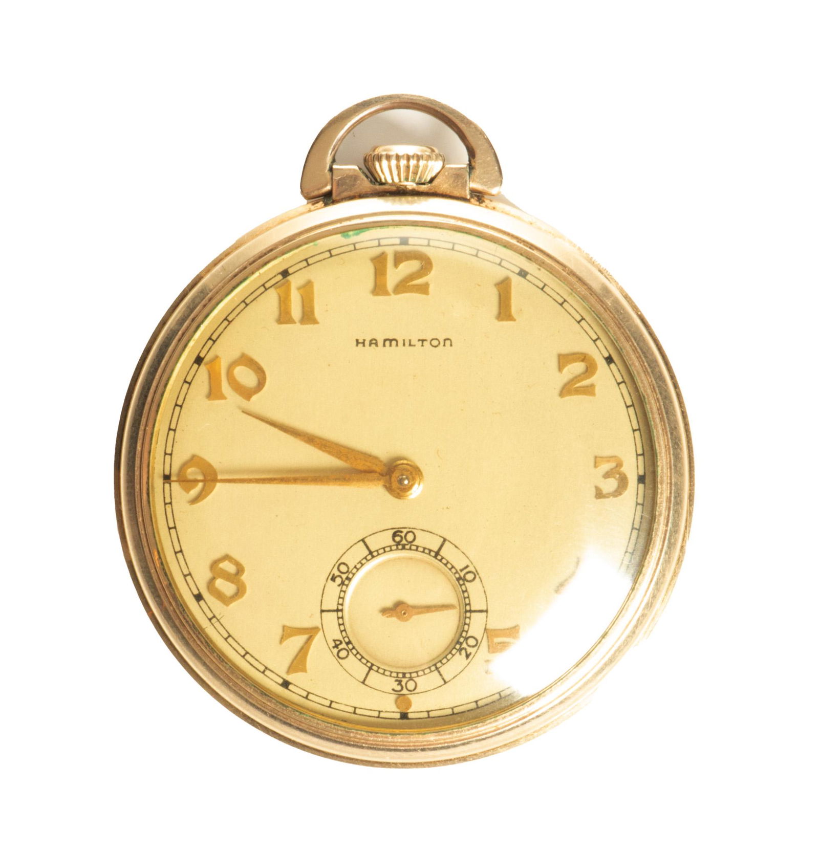 Hamilton Open Face Gold Filled Pocket Watch C. 1910, (1 of 2)
