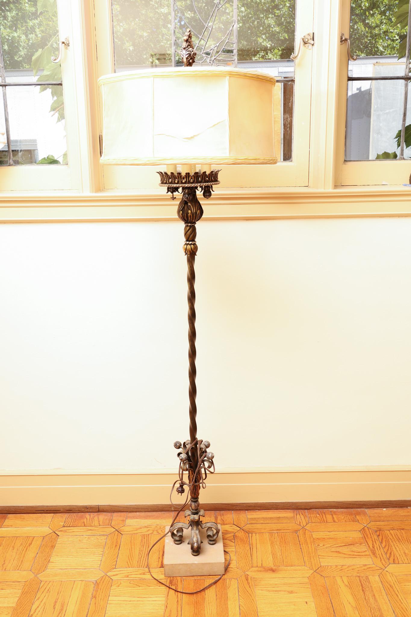 Wrought Iron Tall Lamp, H 28’’ (1 of 2)