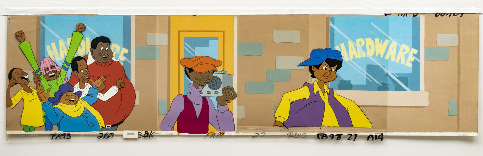 “Fat Albert” Production Animation Cels With Hand Painted Background, C. 1970S, H 9” (1 of 1)