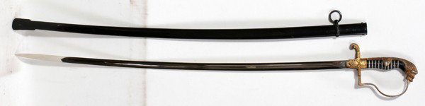 FIELD MARSHALL'S SERIES SWORD BY EICKHORN: GERMAN FIELD MARSHALL'S SERIES SWORD BY EICKHORN, C1940, L 32" BLADE:Blucher Field Marshall Series sword By Eickhorn, having a 32" stainless steel blade stamped: "Eickhorn Solingen" on ricasso, gilt a