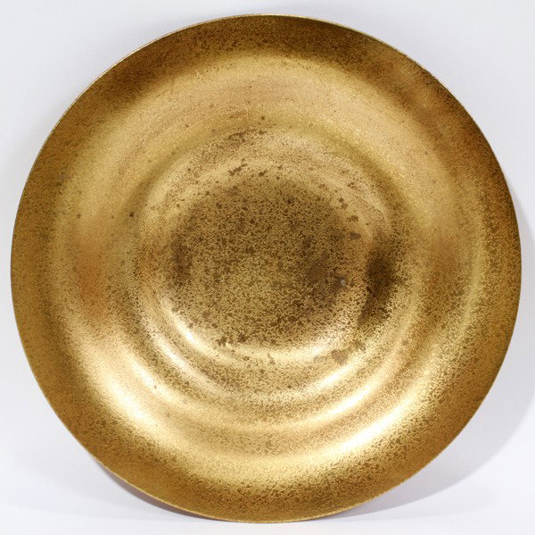 TIFFANY STUDIOS NEW YORK SPUN METAL DISH # 1708: TIFFANY STUDIOS NEW YORK SPUN METAL DISH, # 1708, DIA 9":Stamped "Tiffany Studios New York 1708" on the underside.
