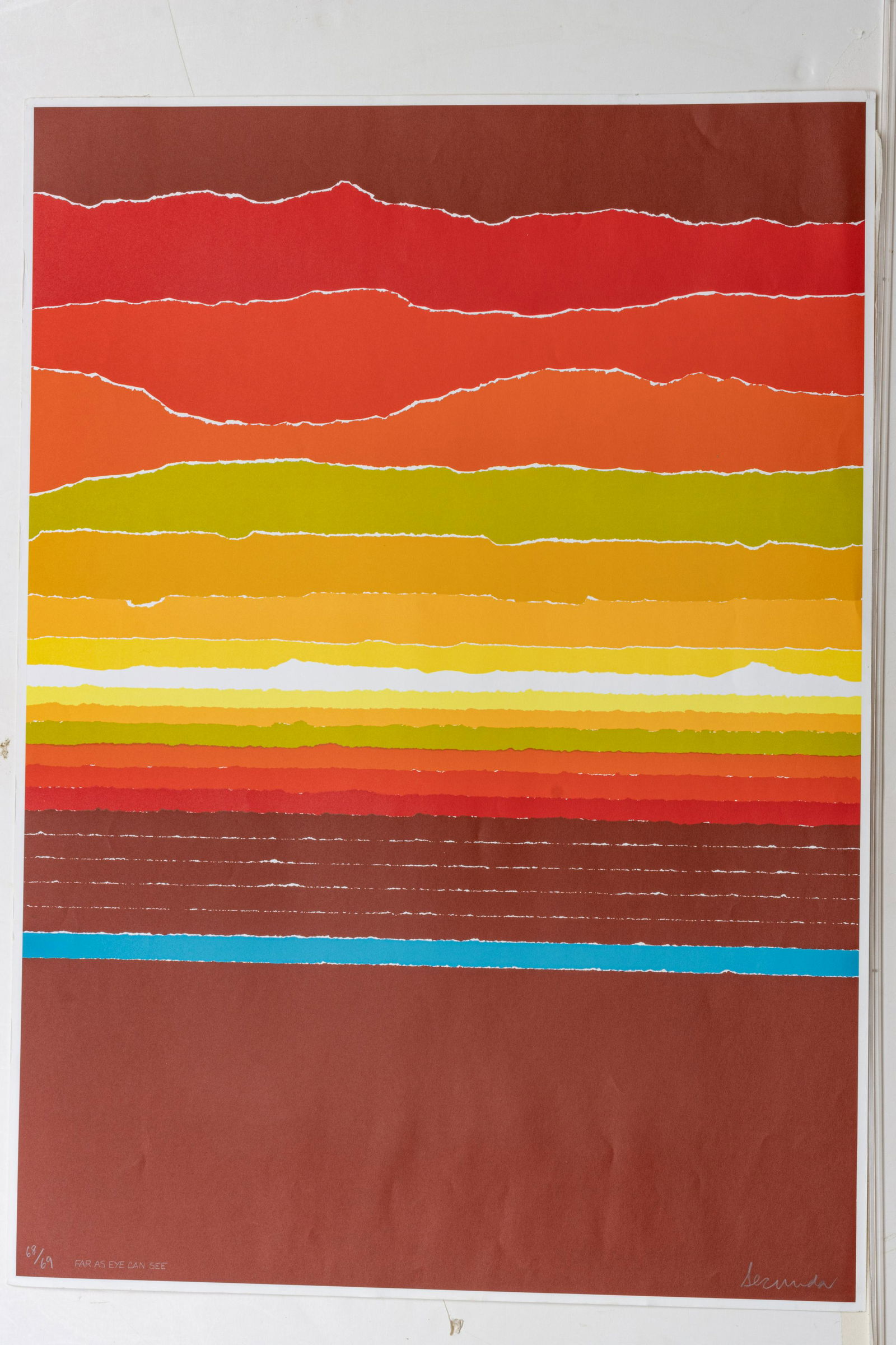 Arthur Secunda (American, 1927) Serigraph On Wove Paper, "Far As Eye Can See", H 28.25'' W 20.25'': Arthur Secunda (American, 1927) Serigraph On Wove Paper, "Far As Eye Can See", H 28.25'' W 20.25'' Unframed. #68/69. Signed.