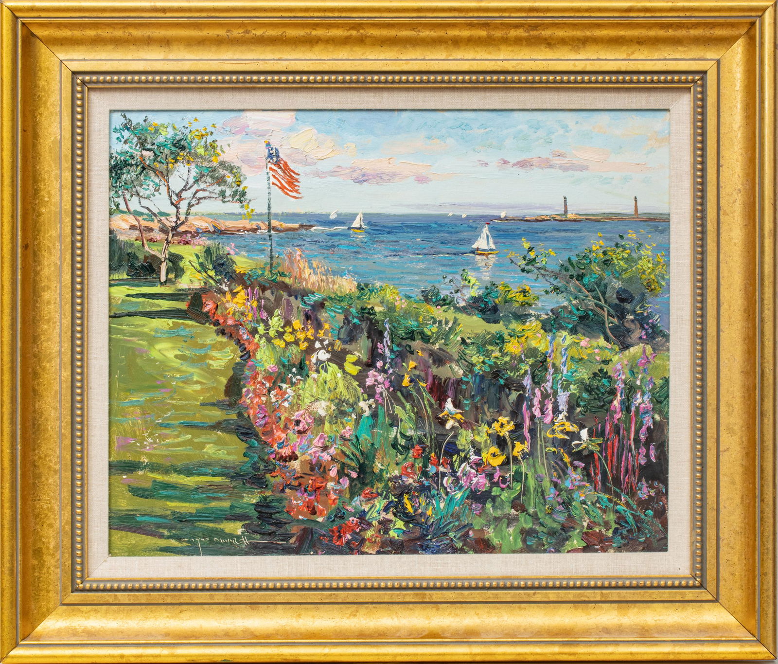 Wayne Beam Morrell (American, 1923-2013) Oil On Board,  1989, Marmion Way, Thacher Island, H 16'' W (1 of 6)