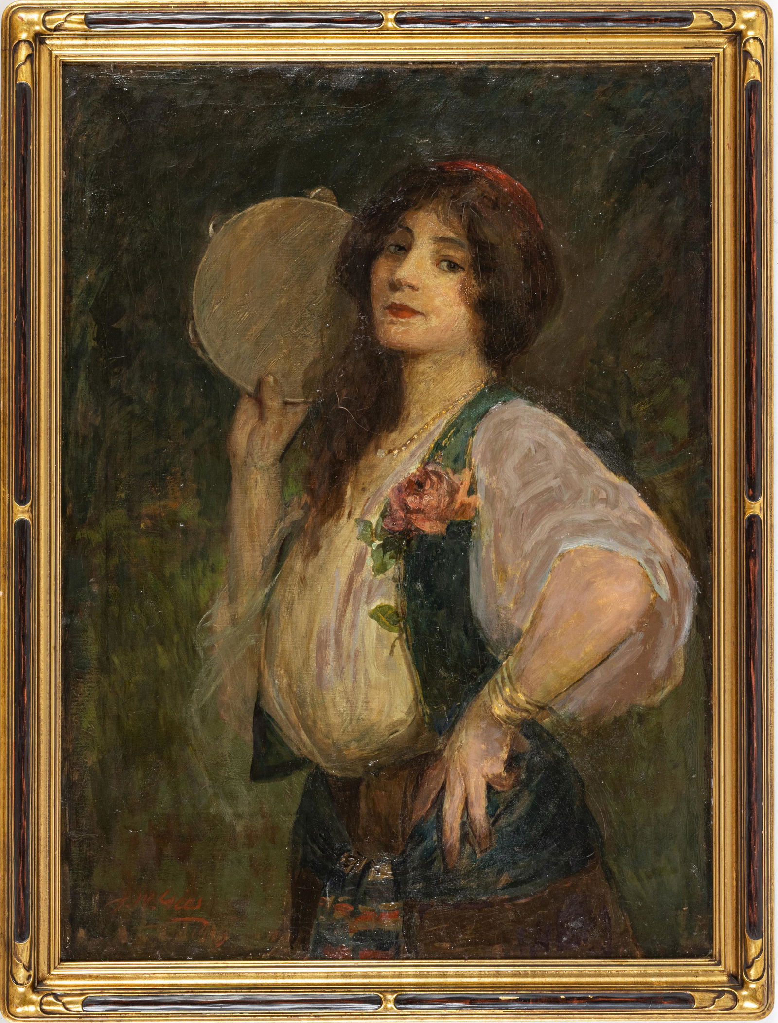 Joseph W. Gies (American, 1860-1935) Oil On Canvas H 30'' W 22'' (1 of 4)