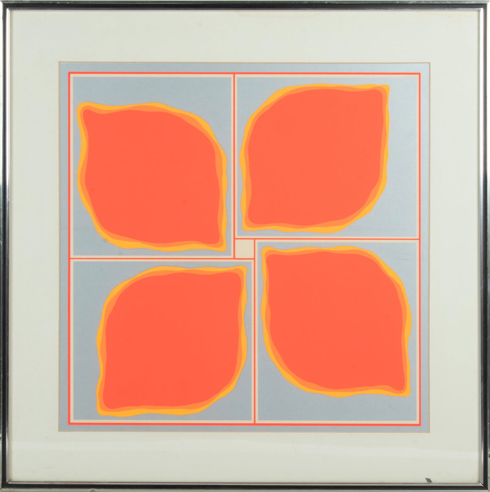 Nobu Fukui (American/Japanese, B. 1942), Silkscreen In Colors On Wove Papaer, H 20.5", W 20.5": Nobu Fukui (American/Japanese, B. 1942), Silkscreen In Colors On Wove Papaer, H 20.5", W 20.5" No Visible Signature. Private Collection, Bloomfield Township, Michigan.