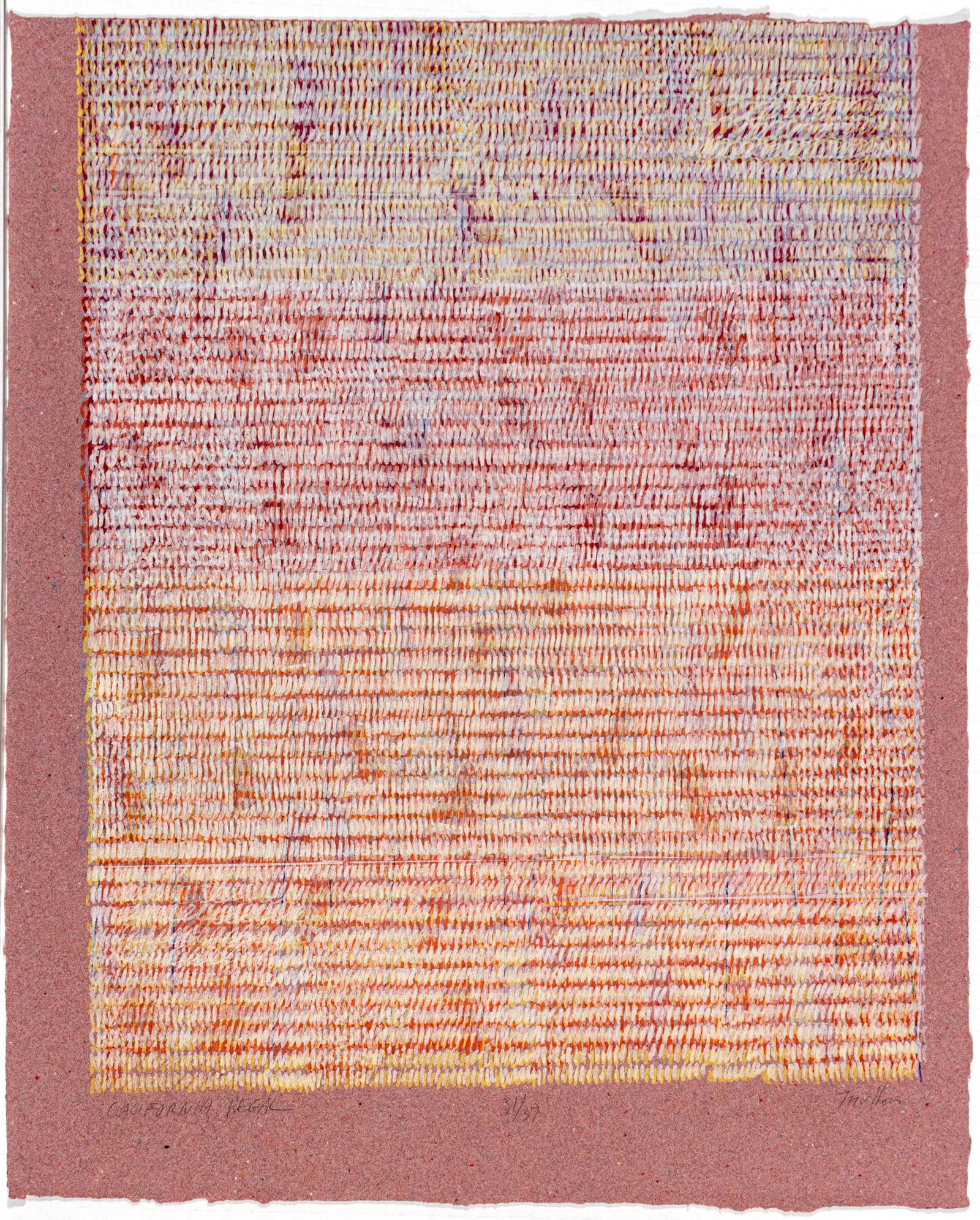 Philip Edward Mullen (South Carolina/Ohio, B. 1942) Serigraph In Colors On Textured Wove Paper, H (1 of 3)