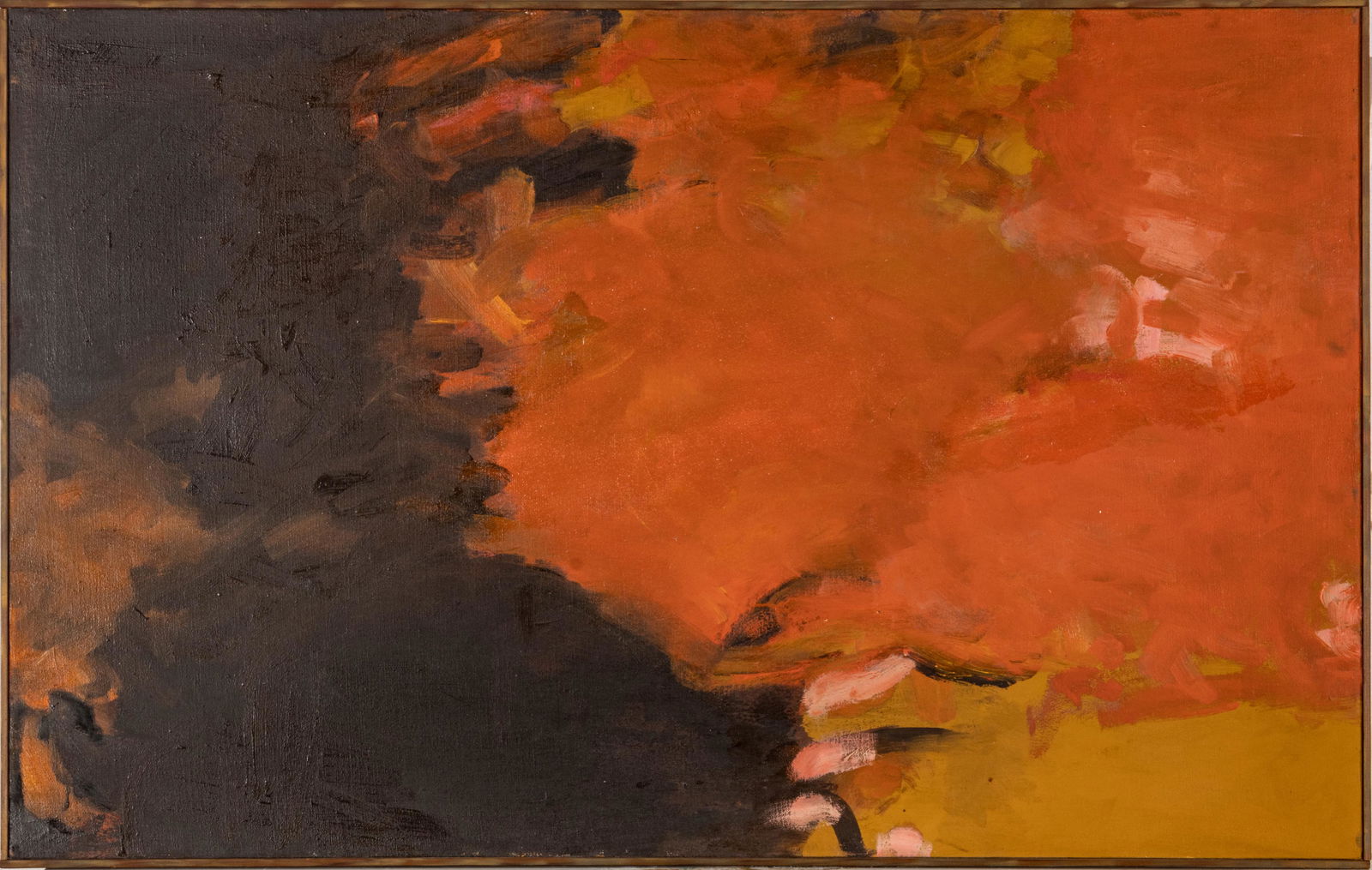 Byron McClintock (American, B. 1930) Neo-Expressionist Oil On Canvas, C. 1968, H 16'' W 29'' (1 of 2)