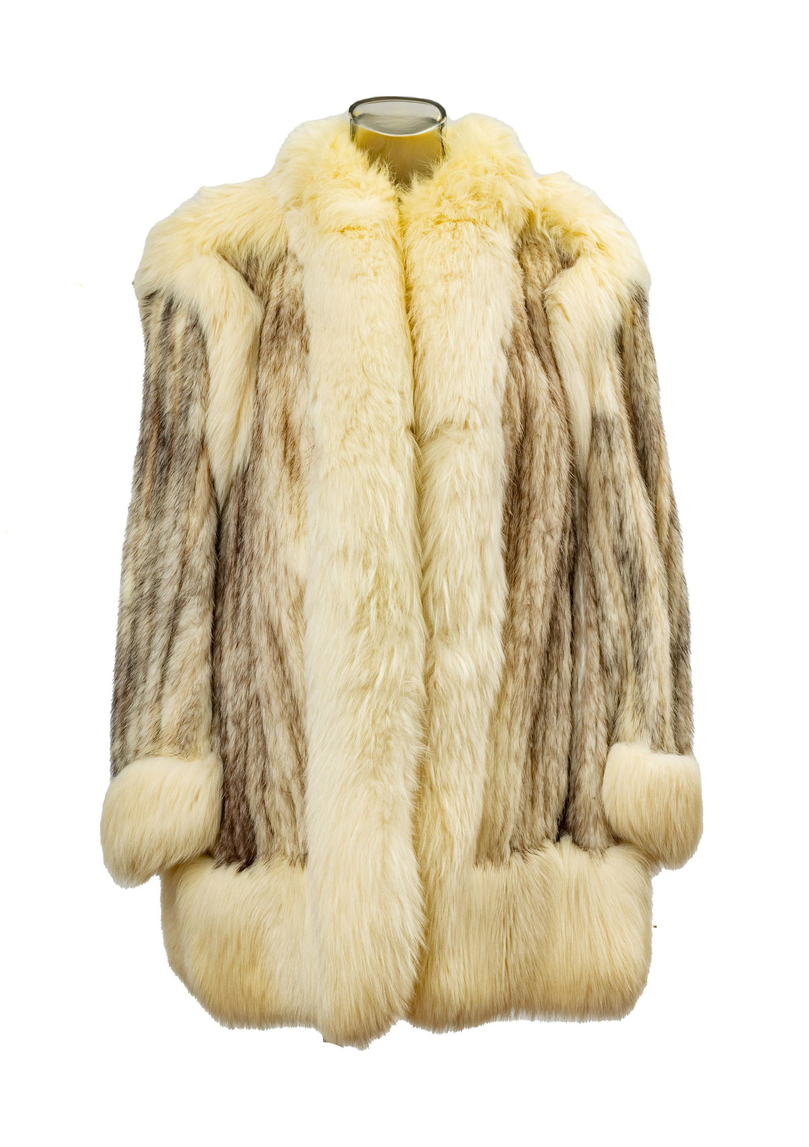 Arctic Fox Fur Coat + Mink Hat, 2 pcs (1 of 5)
