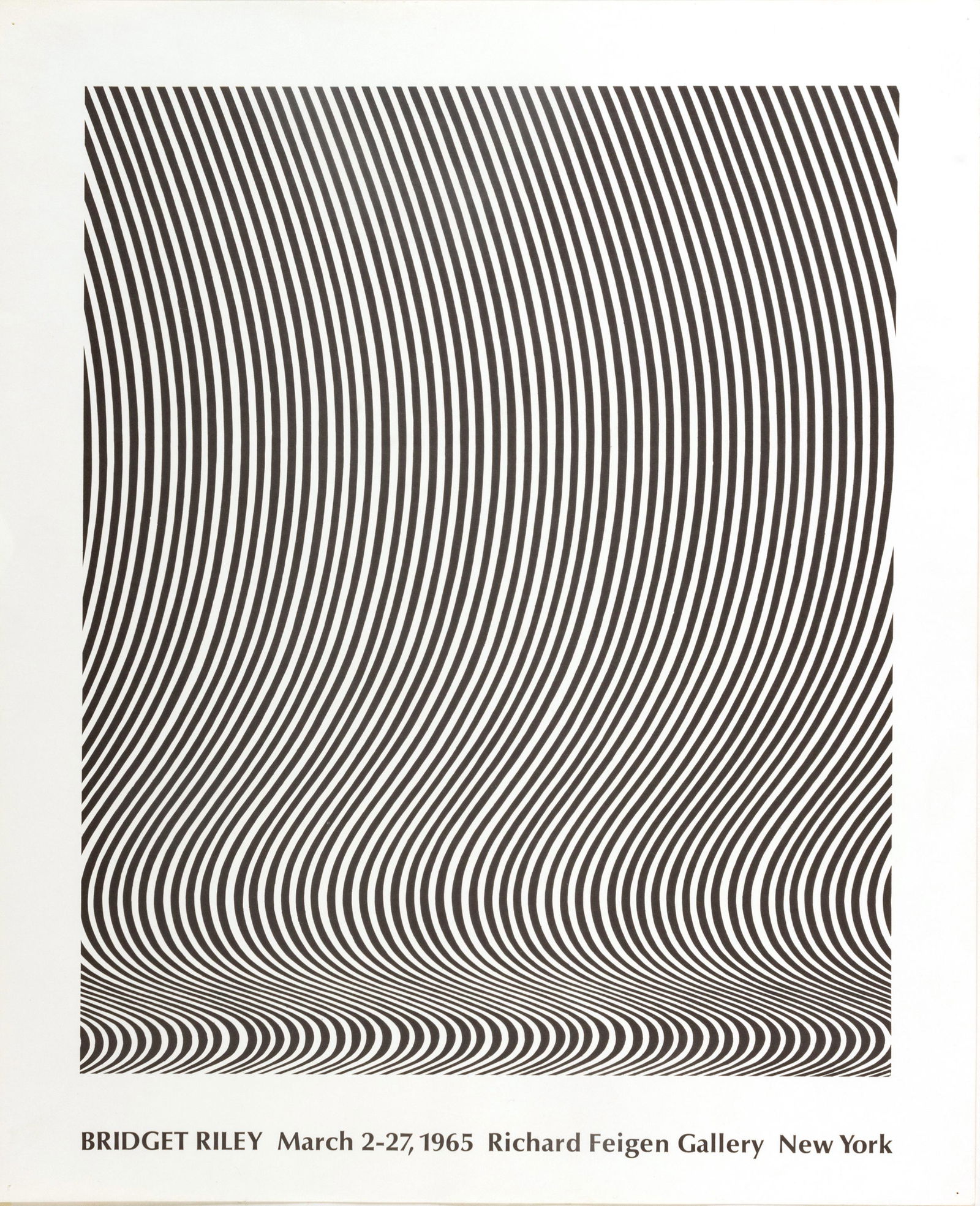 Bridget Riley (British, 1931) Richard Feigen Gallery New York Poster  1965, H 21'' W 17'' (1 of 1)