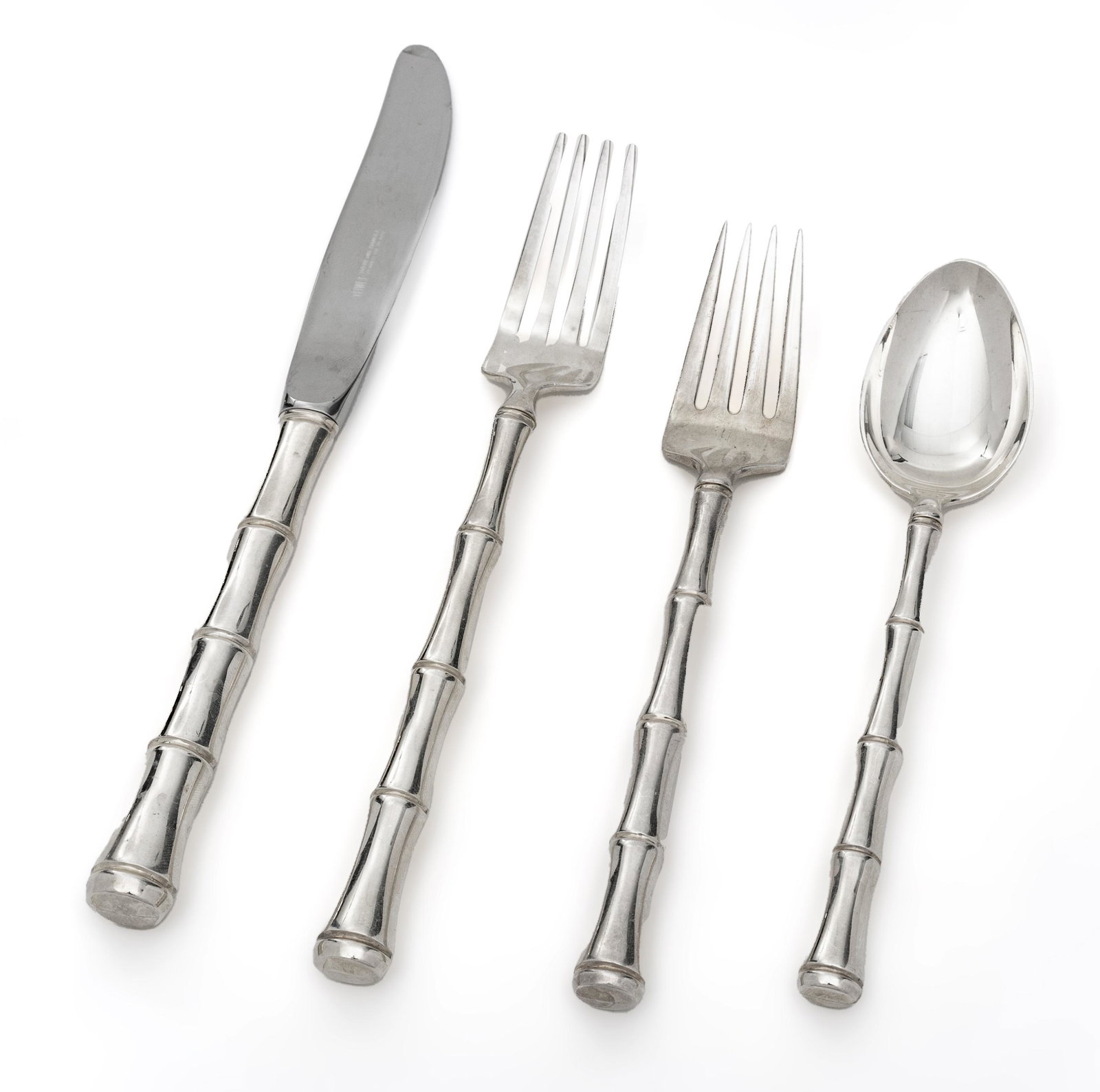 Towle  Sterling Silver Bamboo Pattern Flatware Set For 10, 47 pcs (1 of 3)