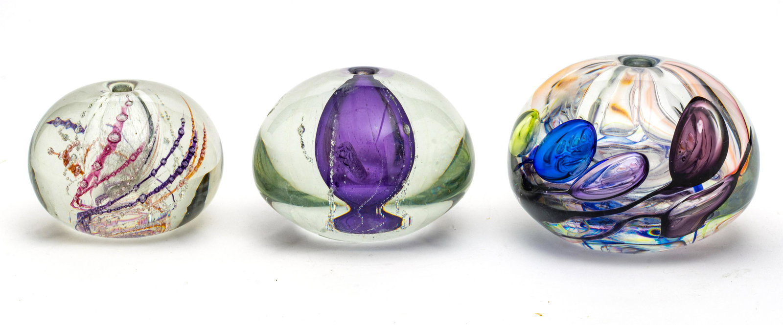 Leon Applebaum,  Blown Glass Vase/paperweights 3.25", 4.5", 5" (1 of 3)