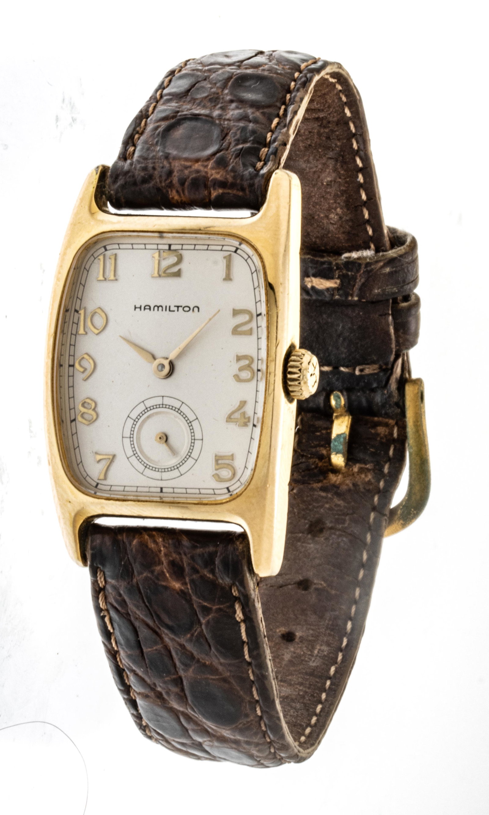 Hamilton Registered Edition Leather Band Watch,: Hamilton Registered Edition Leather Band Watch, Seconds at six.