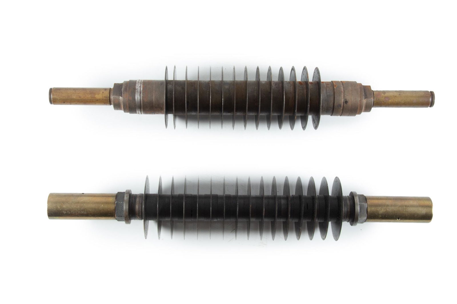 Brass & Steel Caramel/taffy Cutters, C. 1900, L 24'' Dia. 4'' 2 pcs