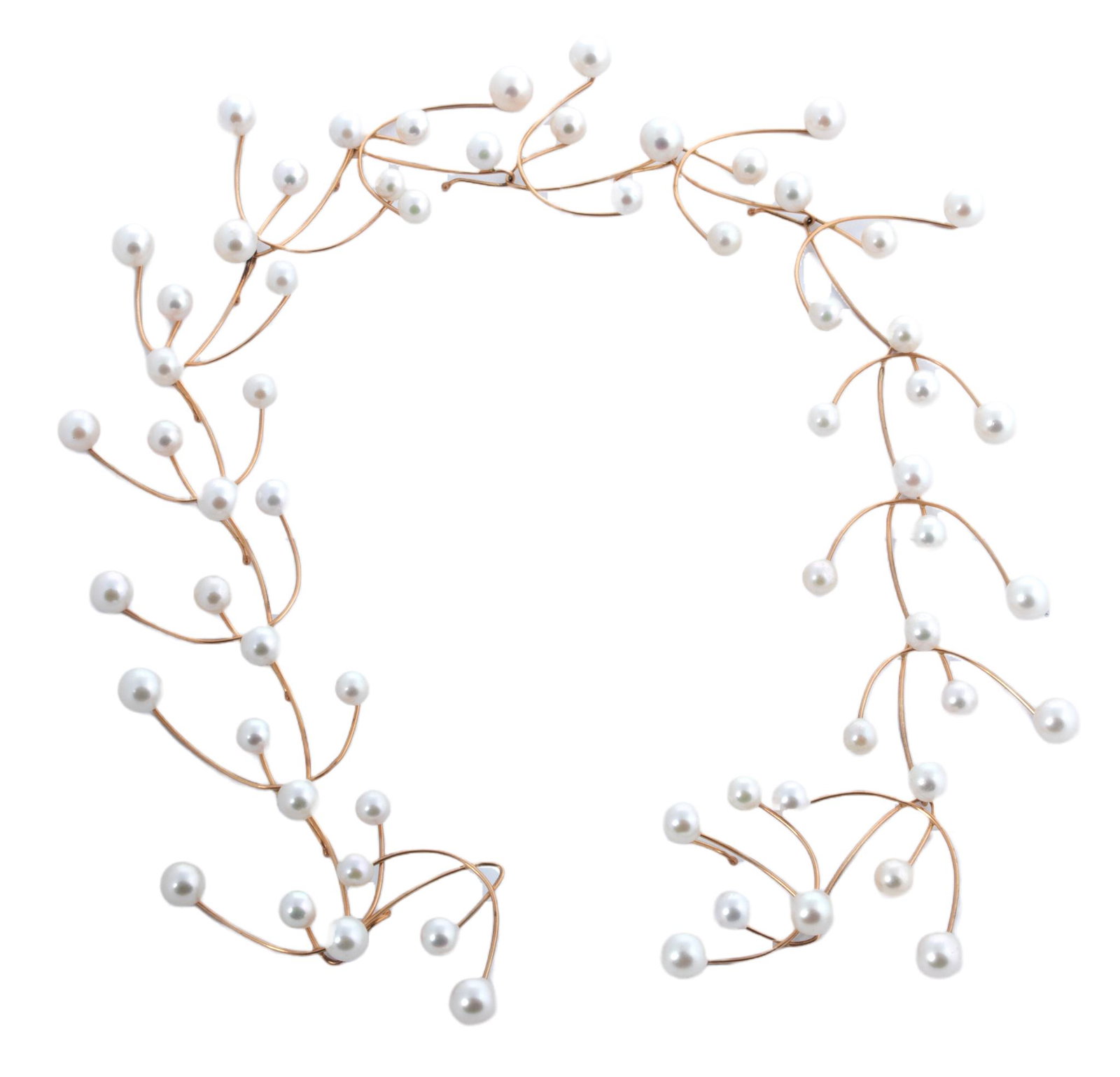 Betsy Fuller  Yellow Gold And Pearl Necklace (1 of 5)