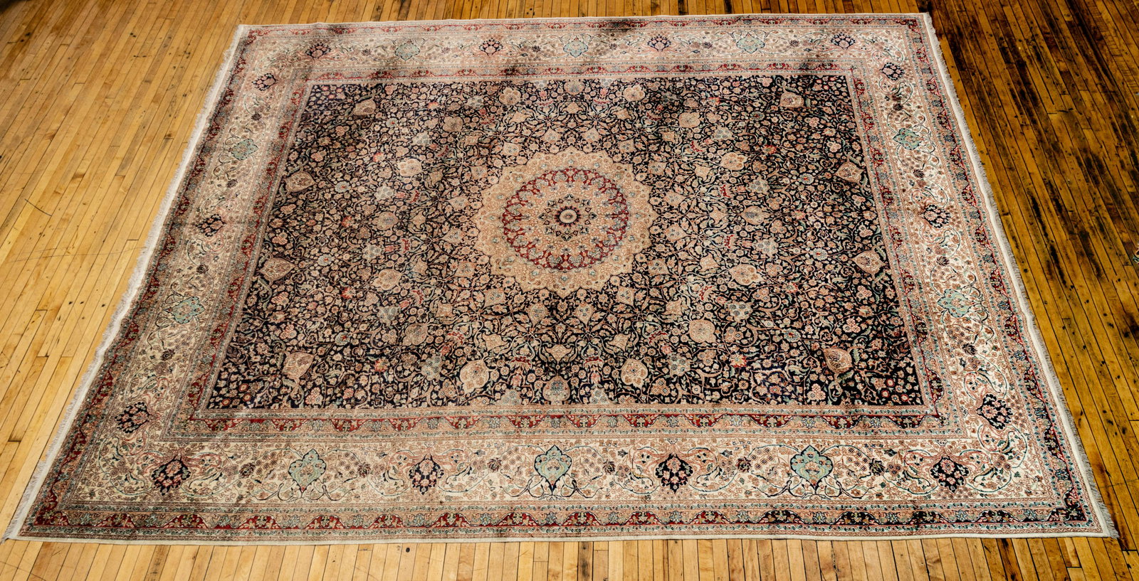 Sino-Persian Pure Silk Rug, W 10' 3'' L 14' (1 of 2)