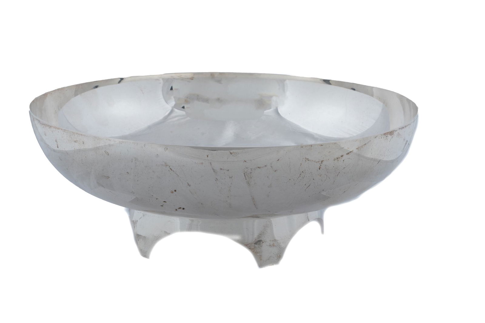 Lunt  Mid-Century Modern Sterling Silver Centerpiece Bowl, C. 1940, H 3'' Dia. 8.2'' 13.44t oz (1 of 2)